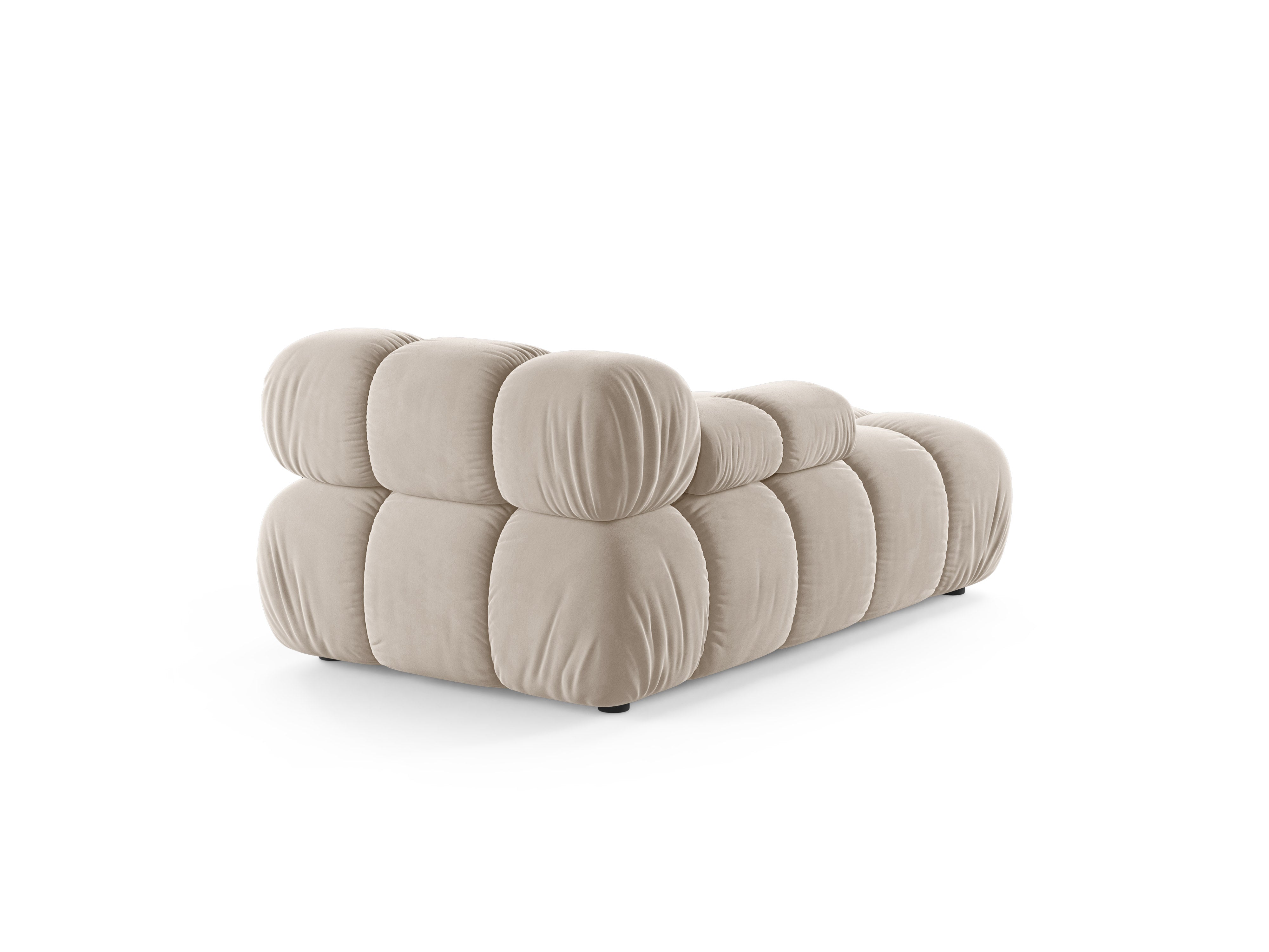 Szezlong aksamitny lewostronny BELLIS beżowy