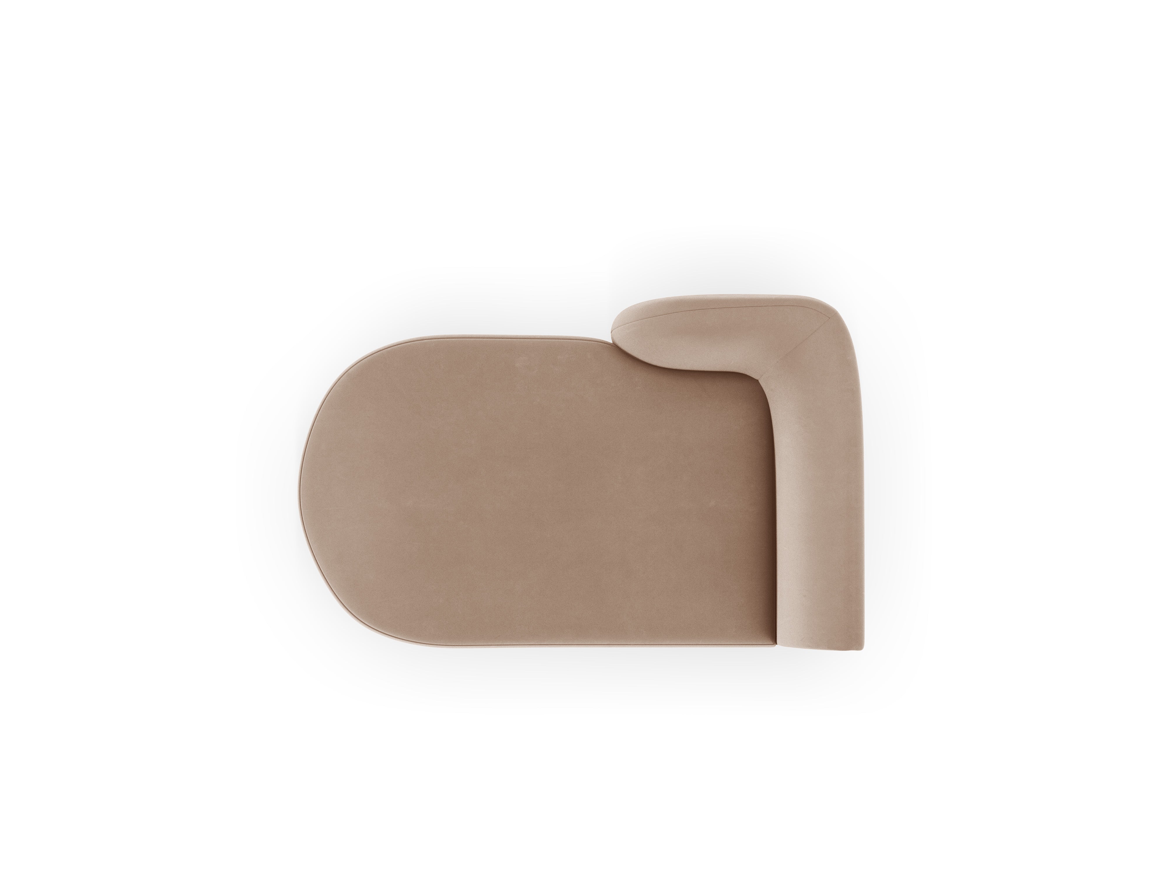 Samt-Sessel links MILEY cappuccino