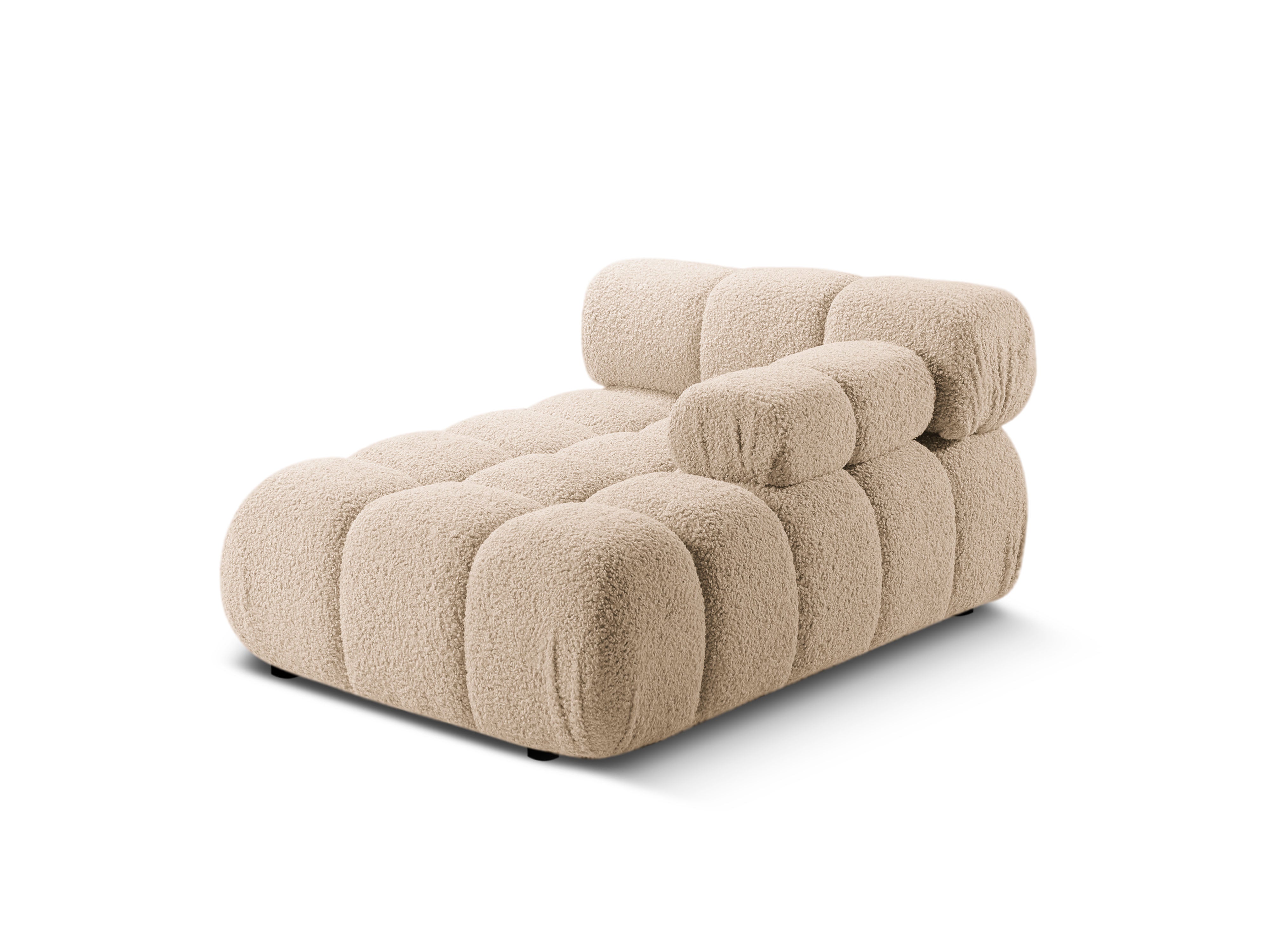 Szezlong prawostronny BELLIS piaskowy boucle