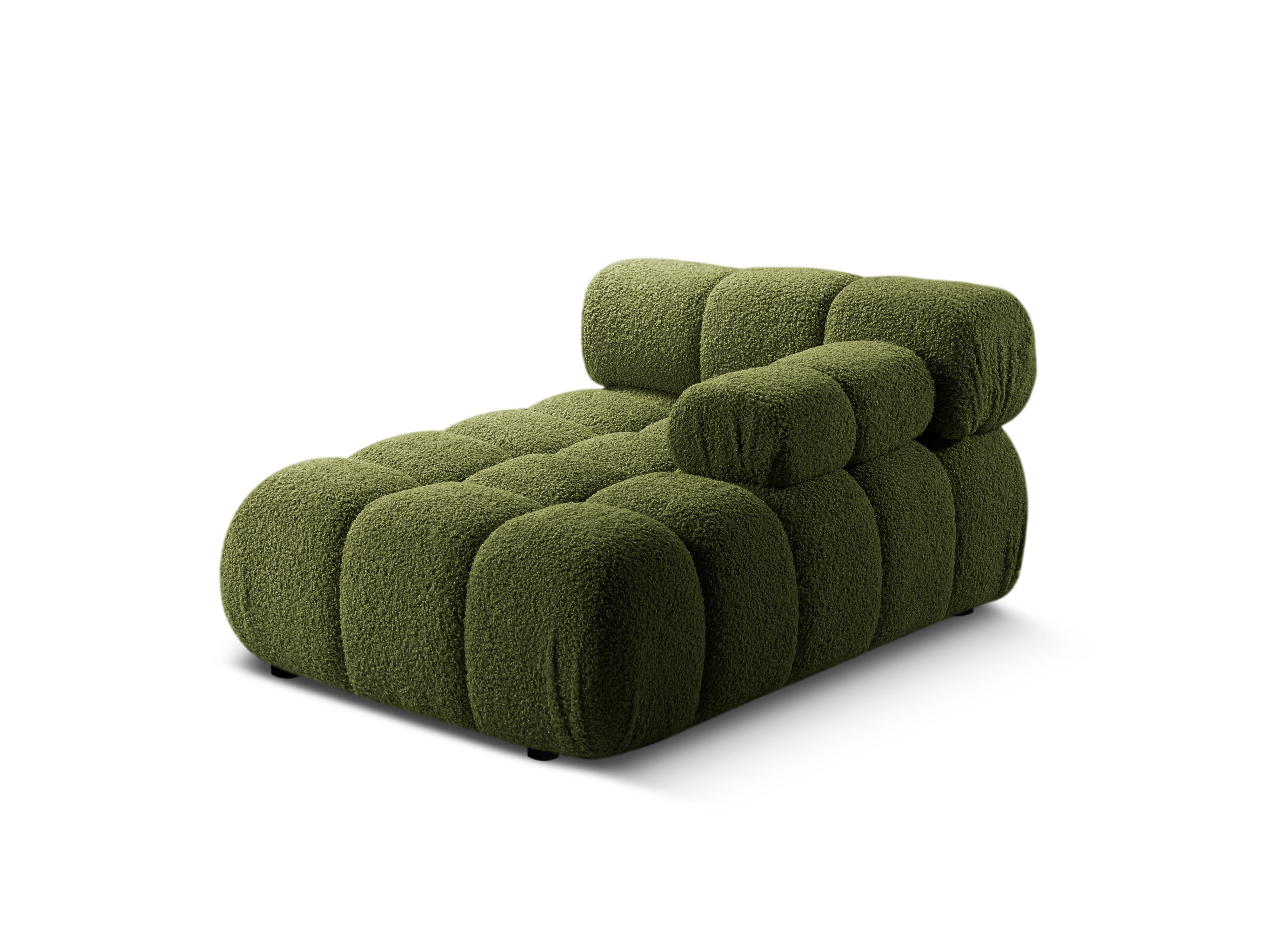 Szezlong prawostronny BELLIS zielony boucle