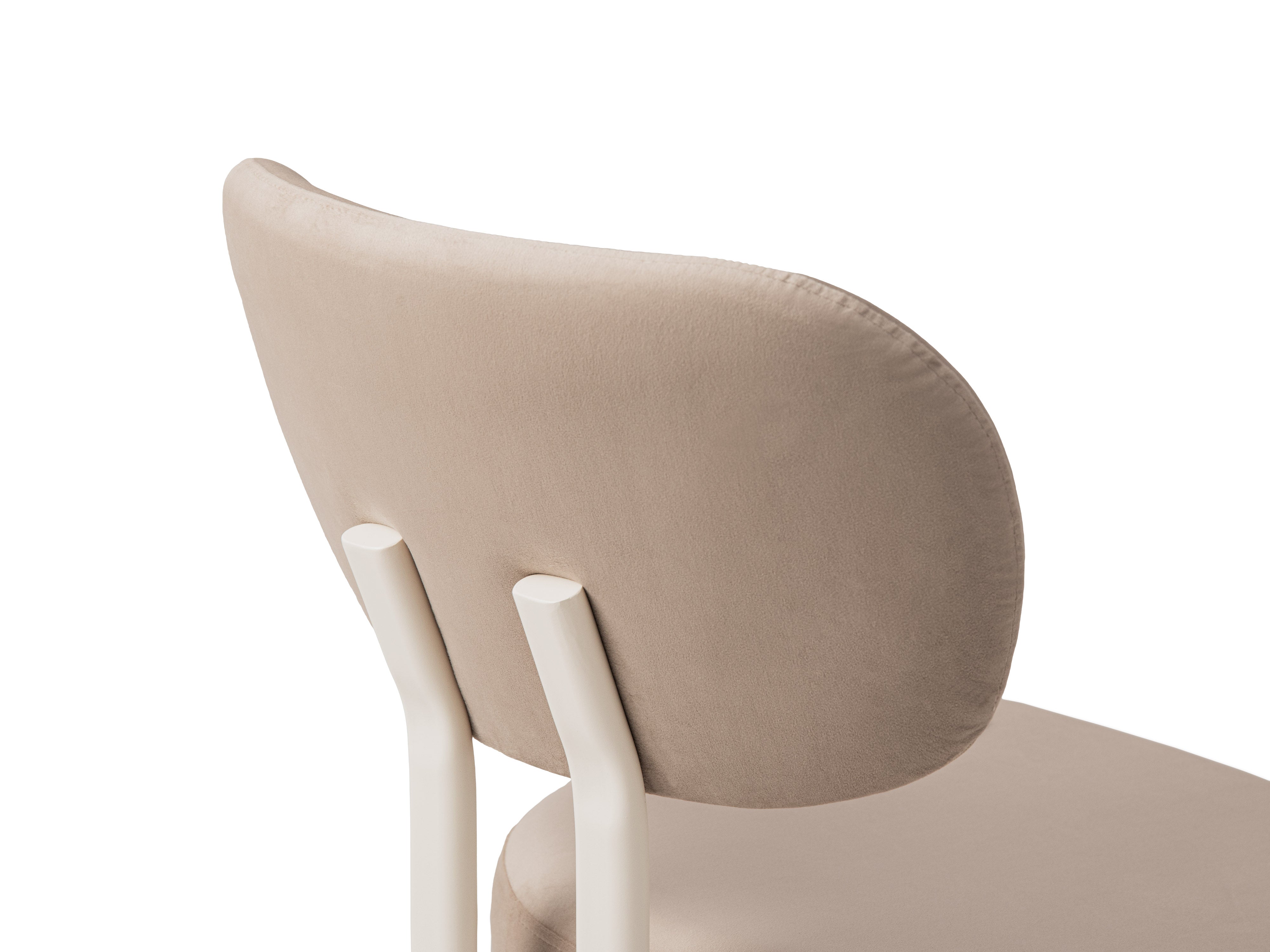 Stuhl SAM mandelbeige Samt