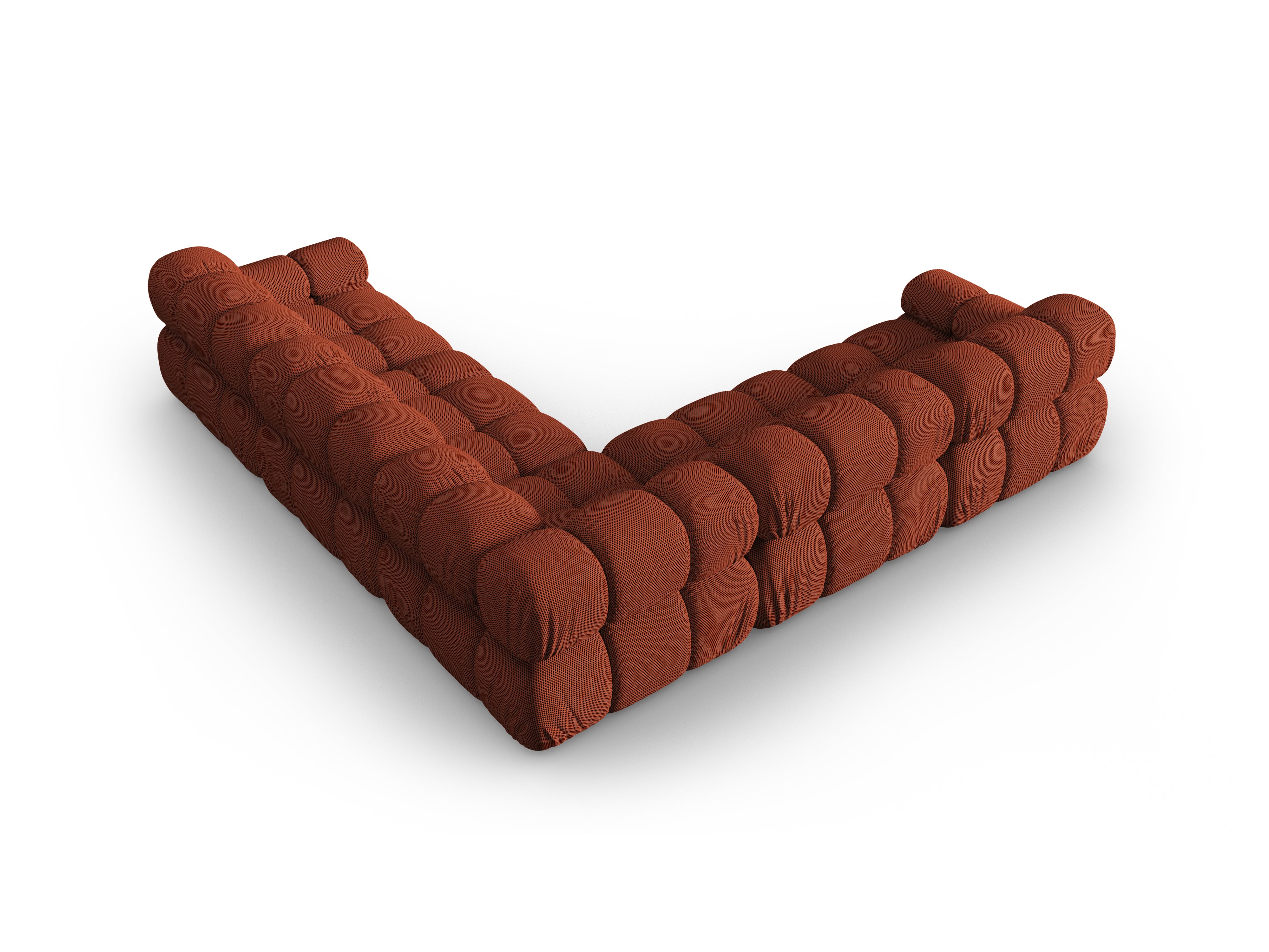 Narożnik symetryczny BELLIS ceglana tkanina 3D