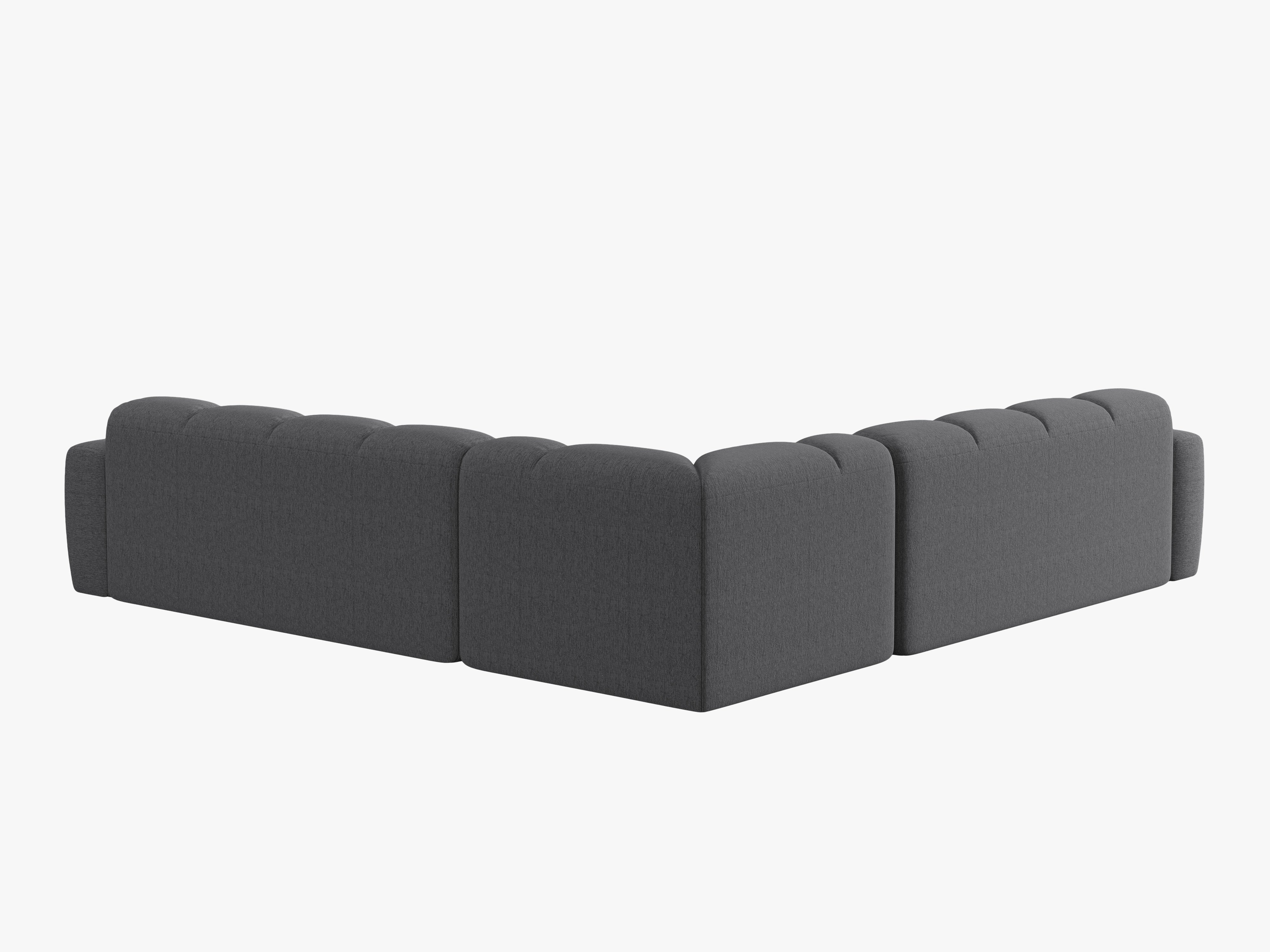 Symmetrical Corner Sofa LISA Gray Chenille