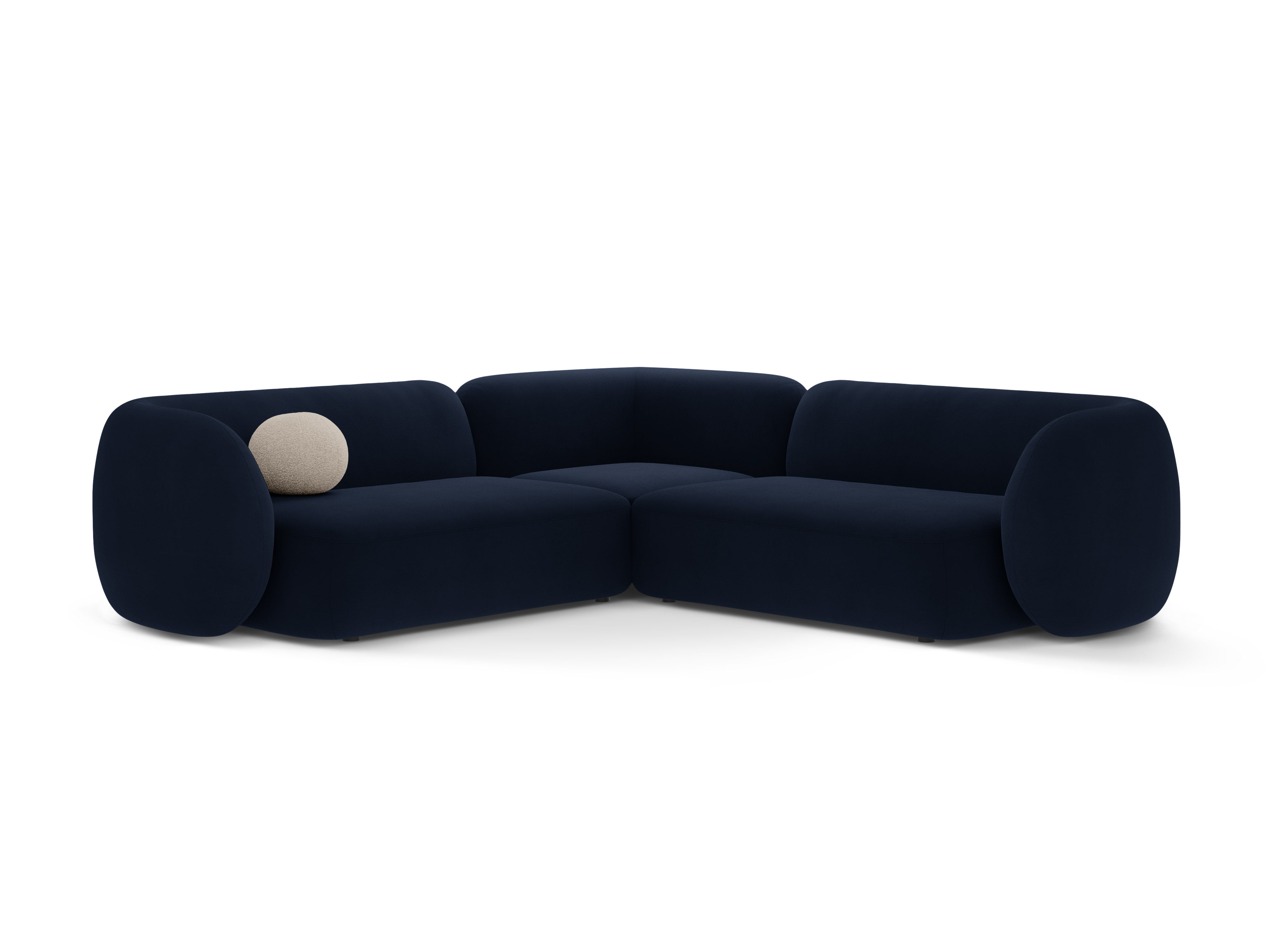 Symmetrisches Samtsofa KATE in königsblau