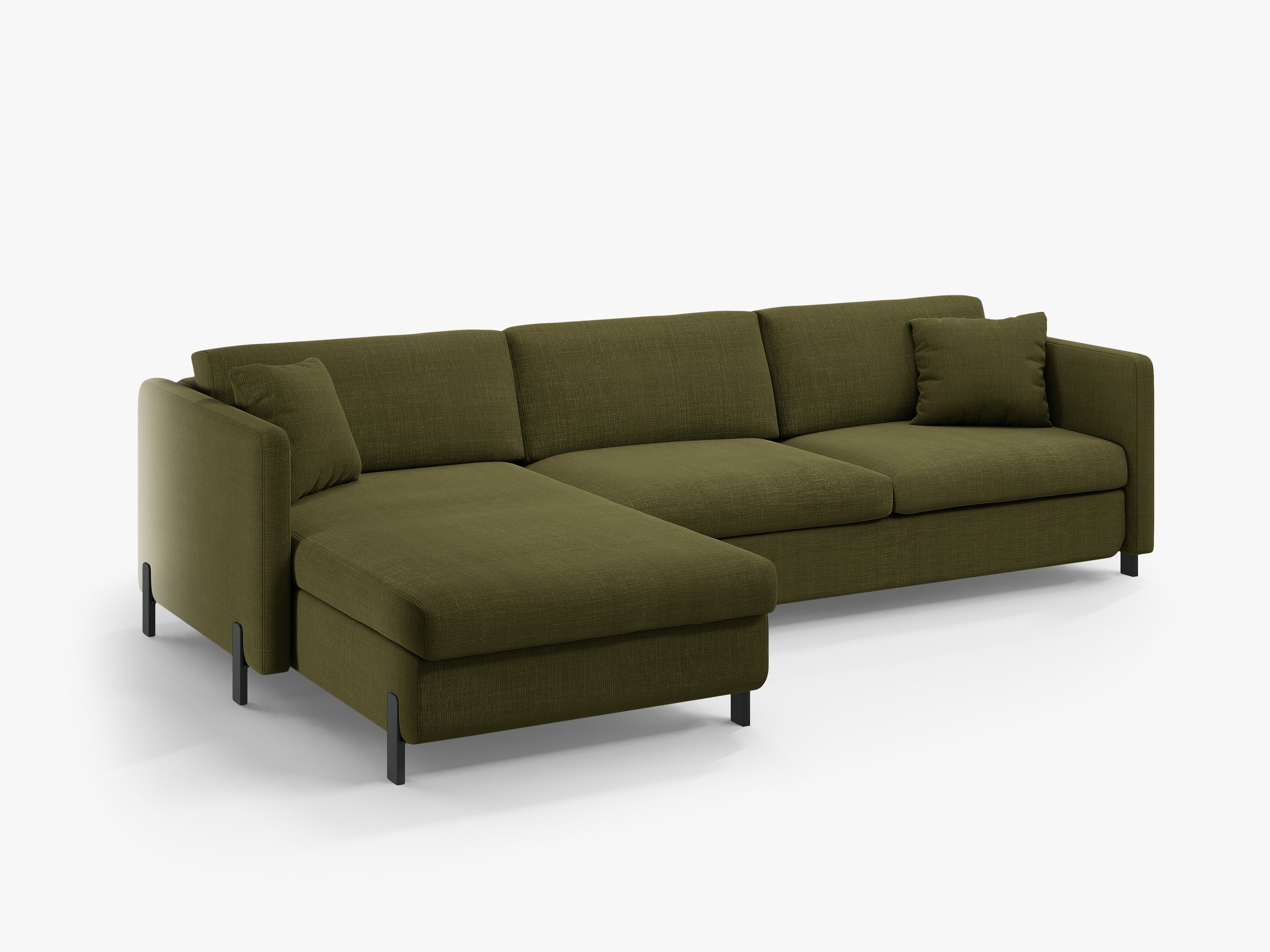 Linke Ecksofa mit Bettfunktion und Schachtel, "Gloria", 5 Sitze, Grün, 280x170x80
In Europa gemacht