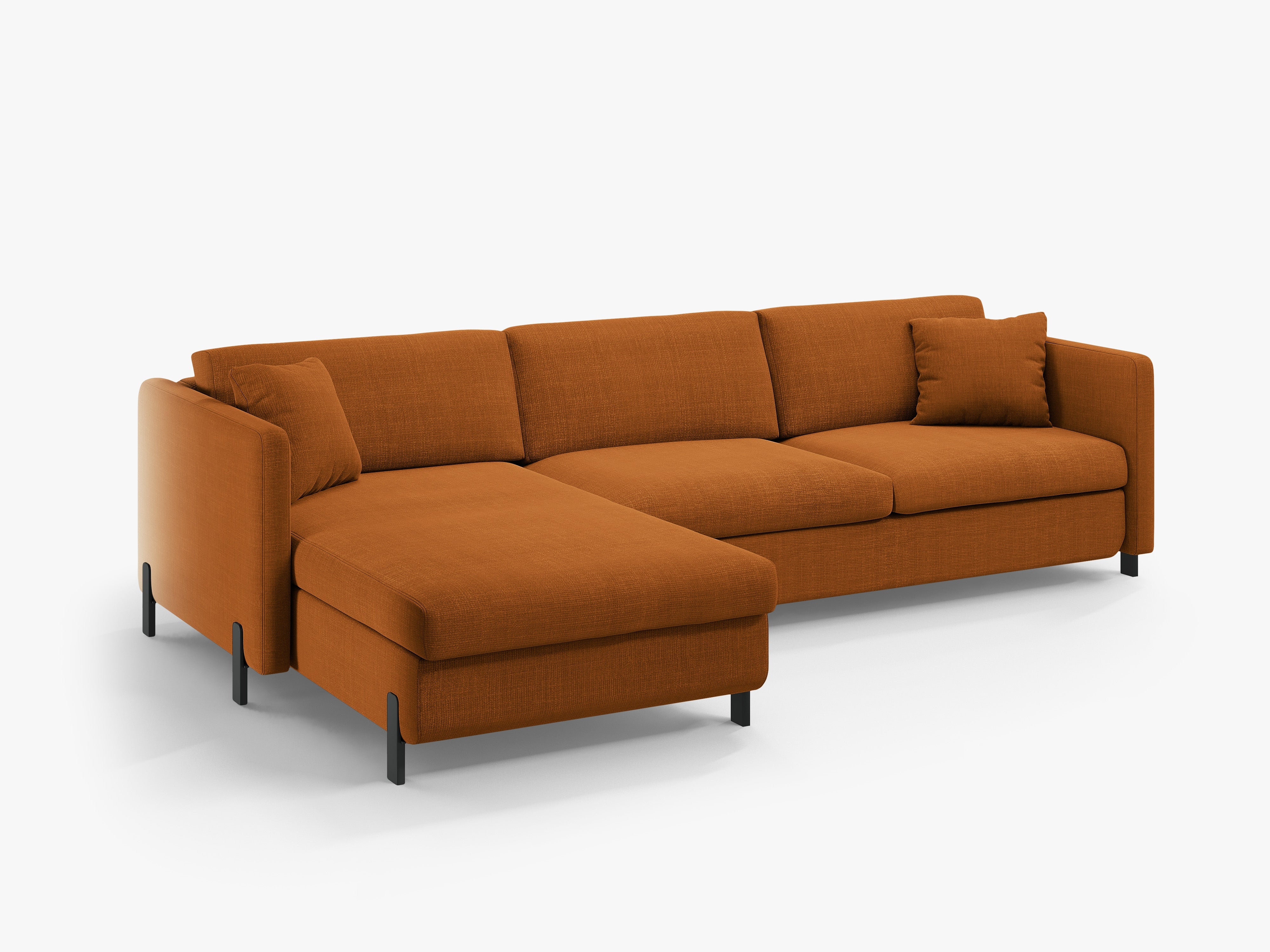 Linke Ecksofa mit Bettfunktion und Schachtel, "Gloria", 5 Sitze, Ziegel, 280x170x80
In Europa gemacht