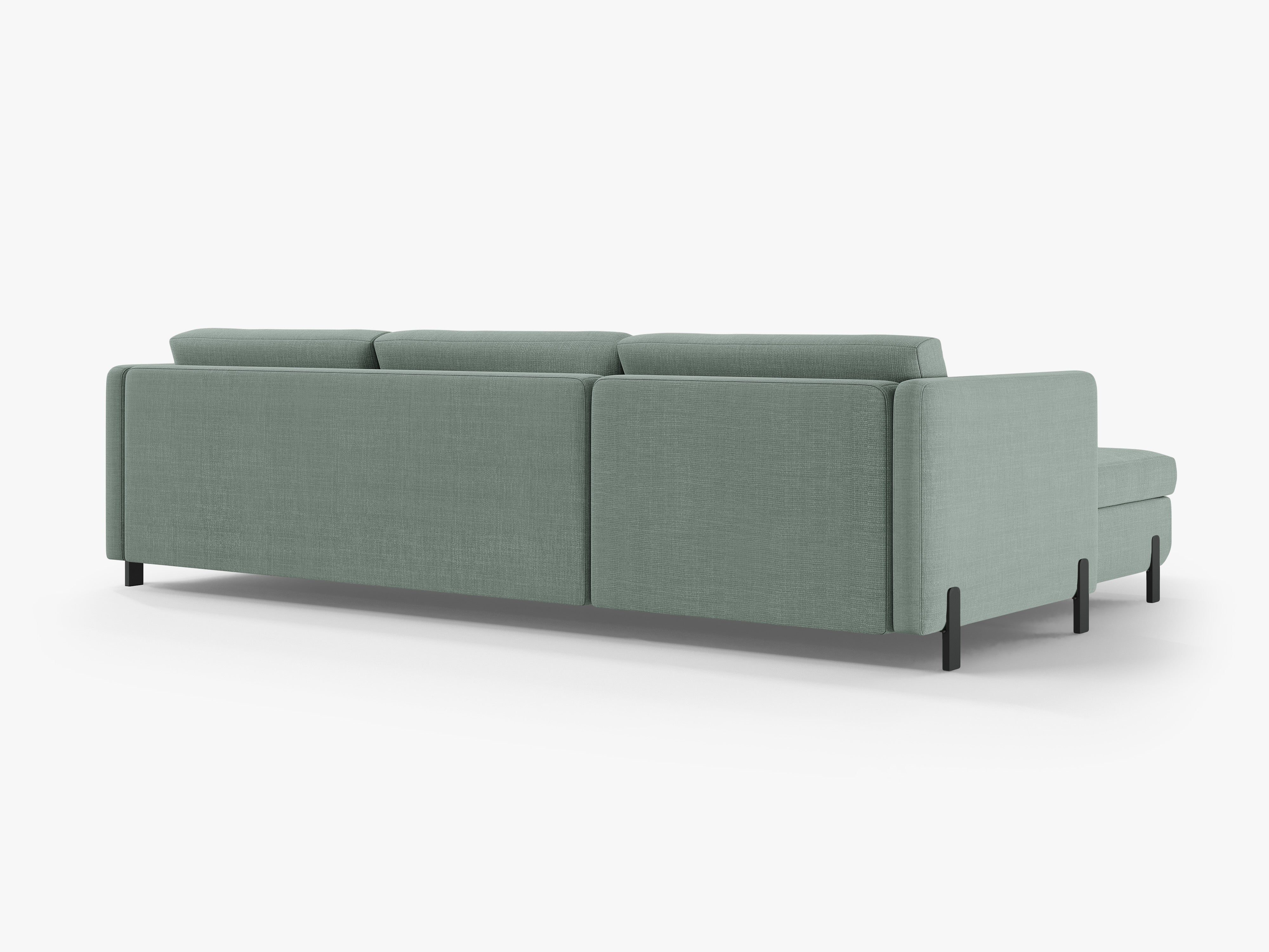 Linke Ecksofa mit Bettfunktion und Schachtel, "Gloria", 5 Sitze, Minze, 280x170x80
In Europa gemacht