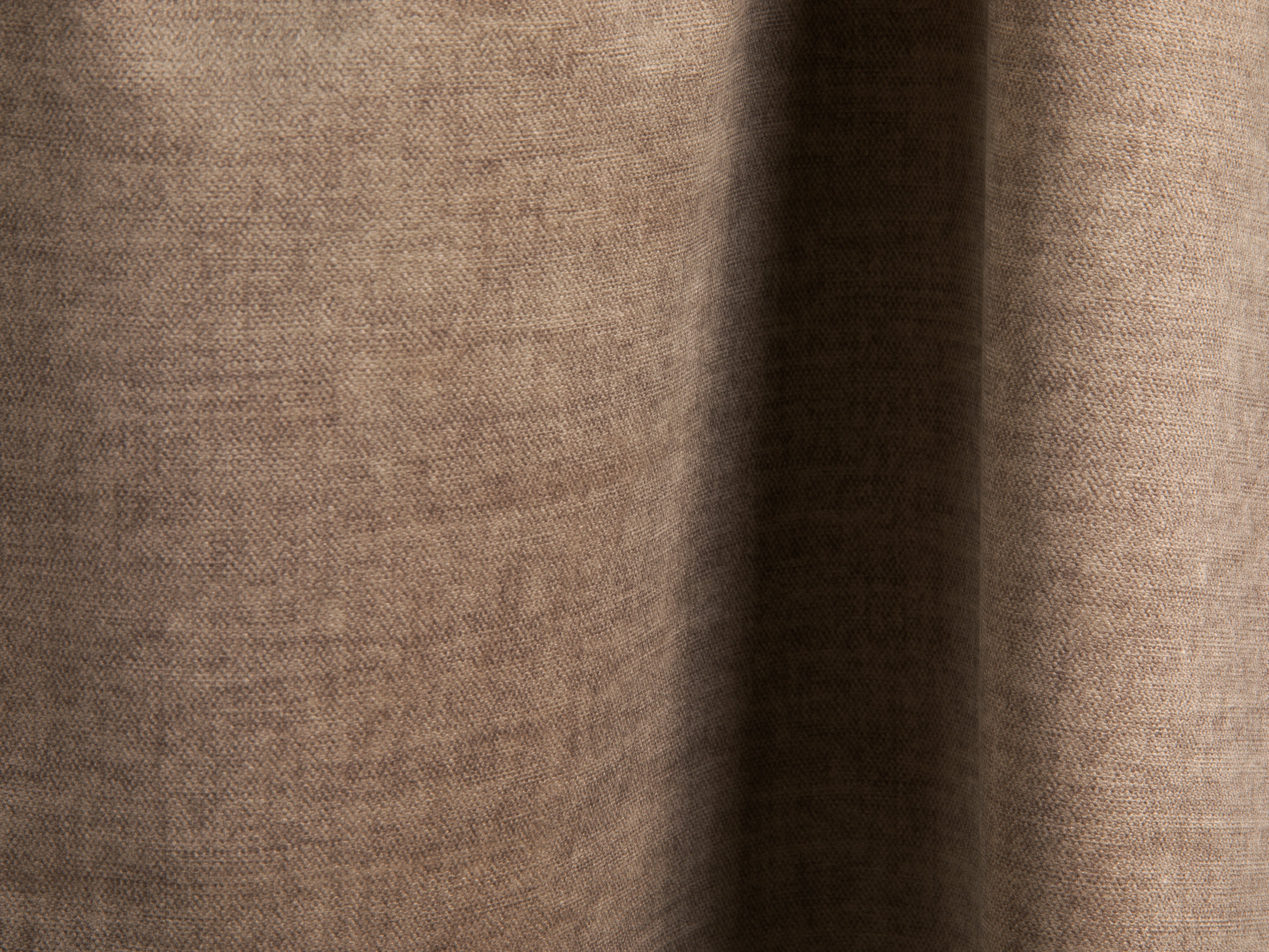 Samt-Ecksofa links mit Schlaffunktion MARTINA dunkelbeige