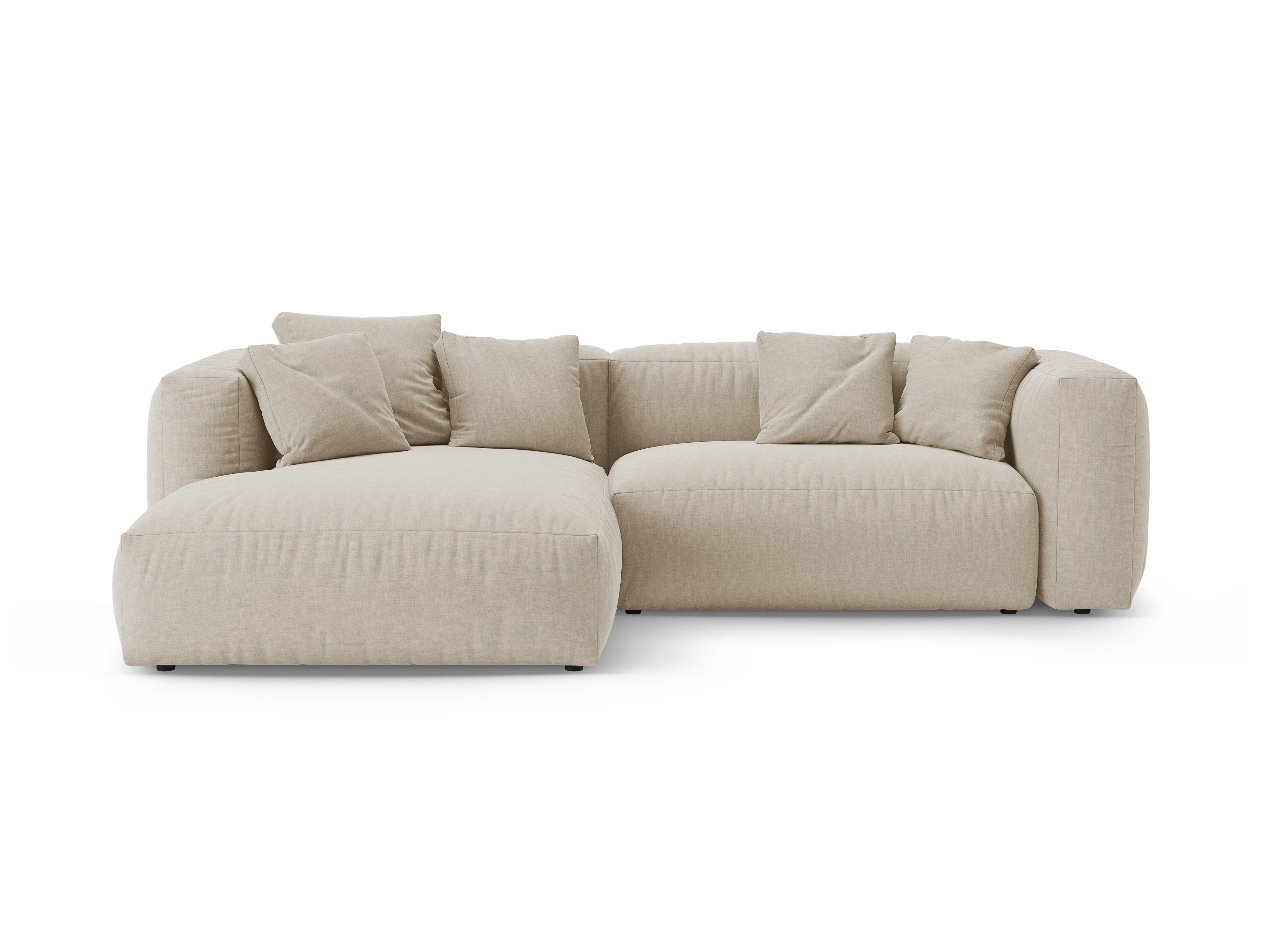 Narożnik lewostronny z funkcją spania MARTINA jasny beżowy