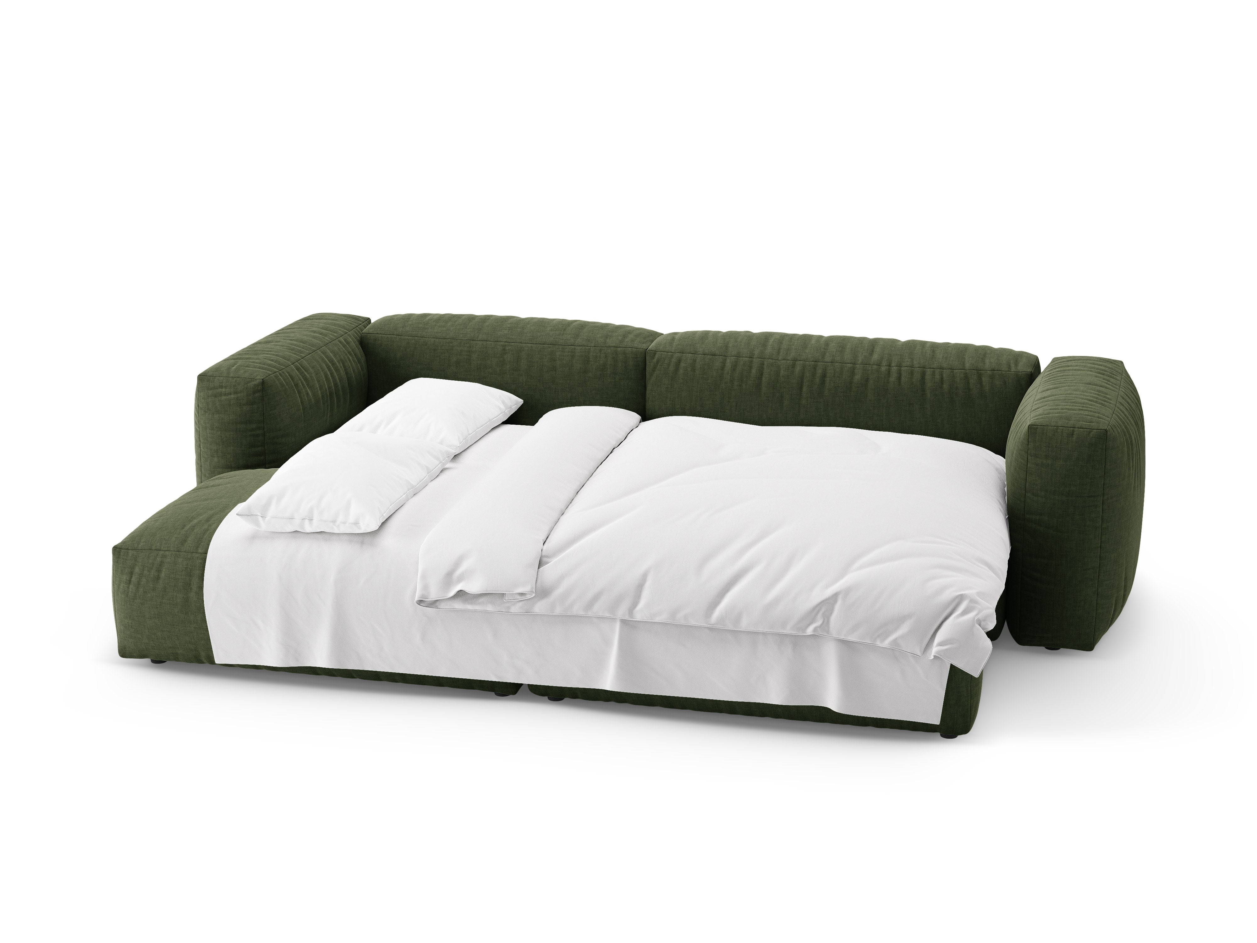 Narożnik lewostronny z funkcją spania MARTINA zielony