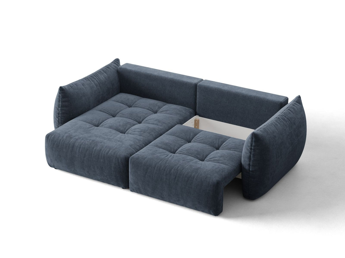 Narożnik lewostronny z funkcją spania BLOOM granatowy – ujęcie 5