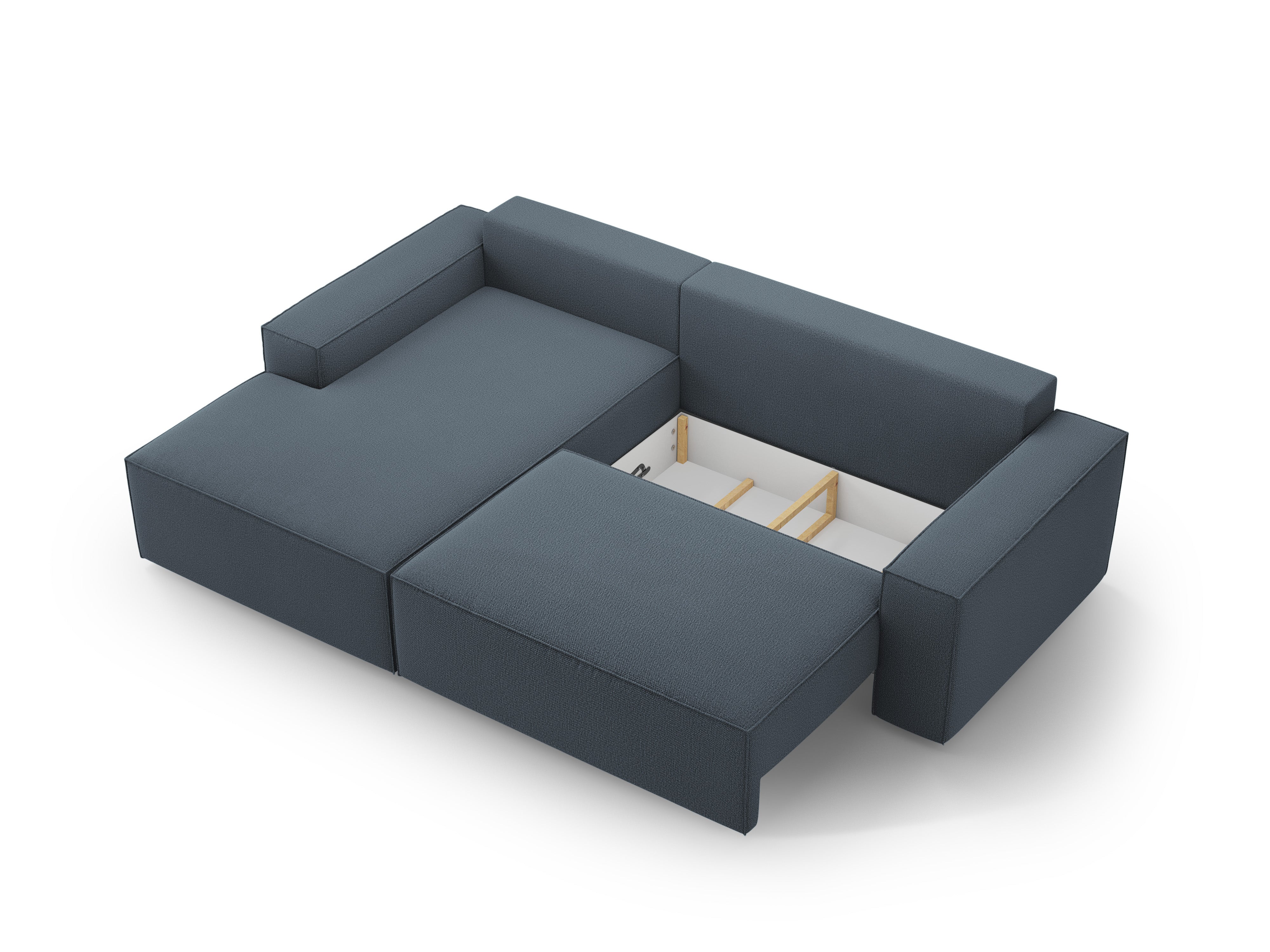 Ecksofa links mit Schlaffunktion JODIE blau