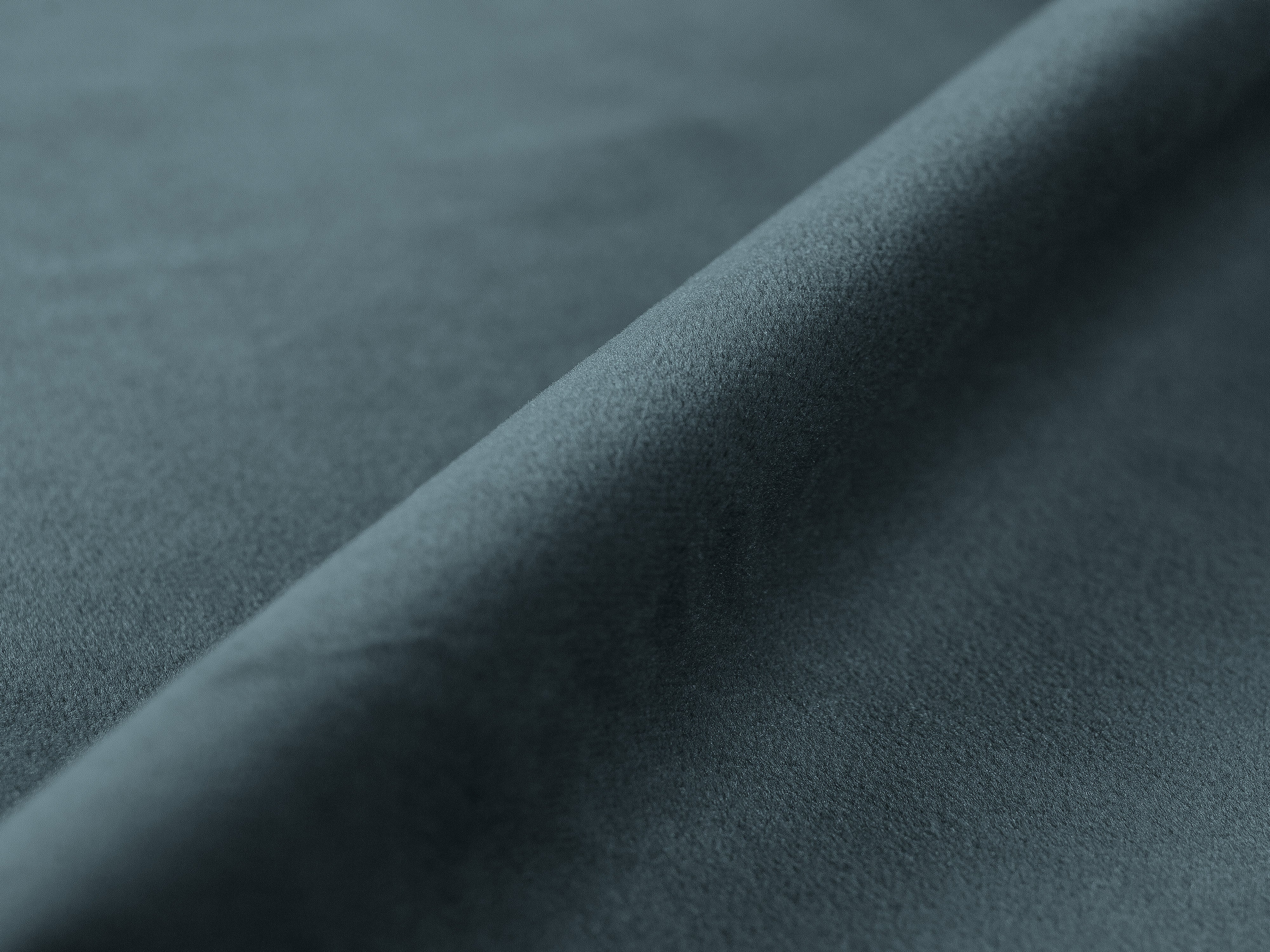 Narożnik aksamitny lewostronny 3-osobowy z funkcją spania VICTOR niebieski