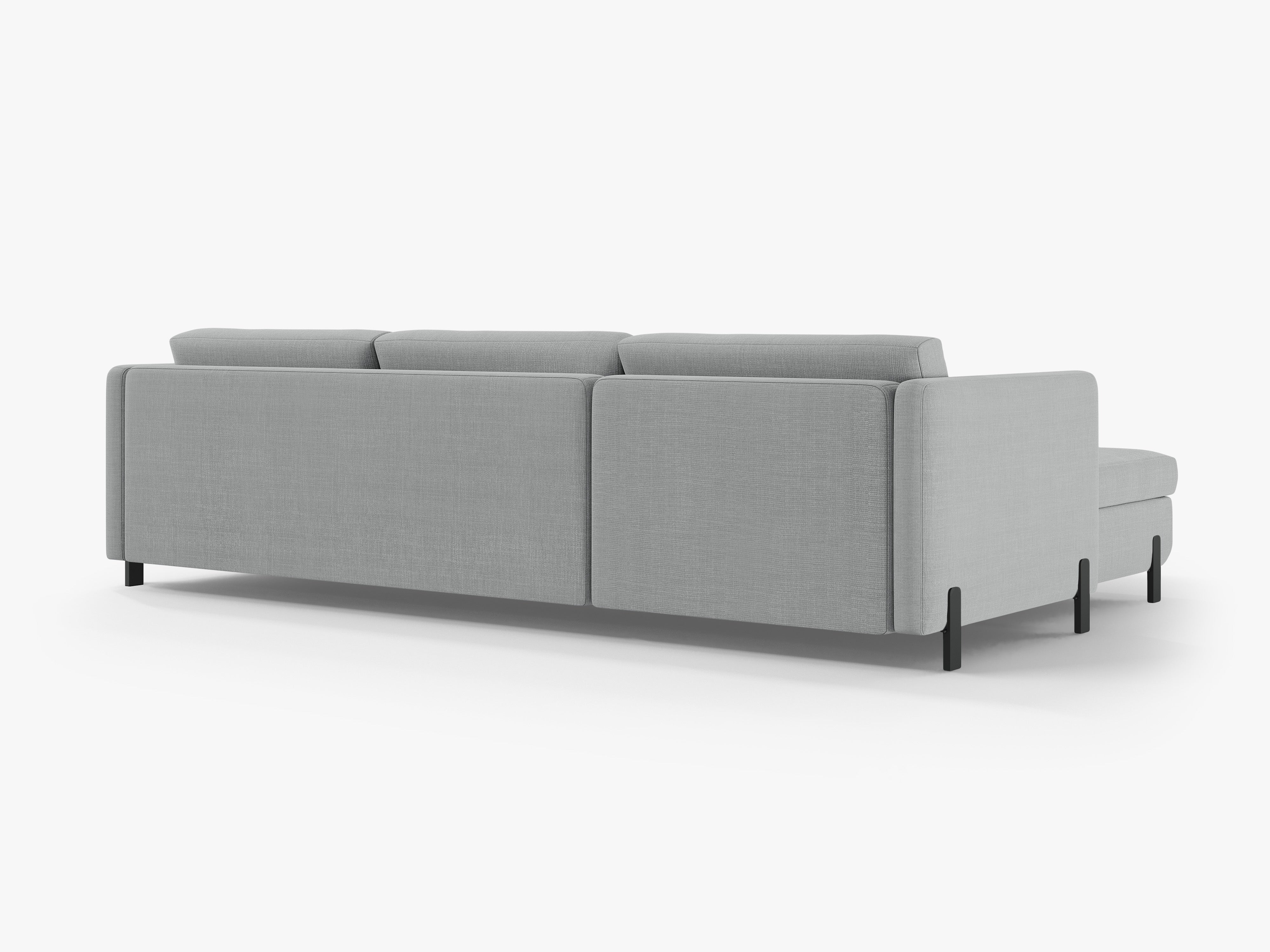 Linke Ecksofa mit Bettfunktion und Schachtel, "Gloria", 4 Sitze, hellgrau, 260x170x80
In Europa gemacht