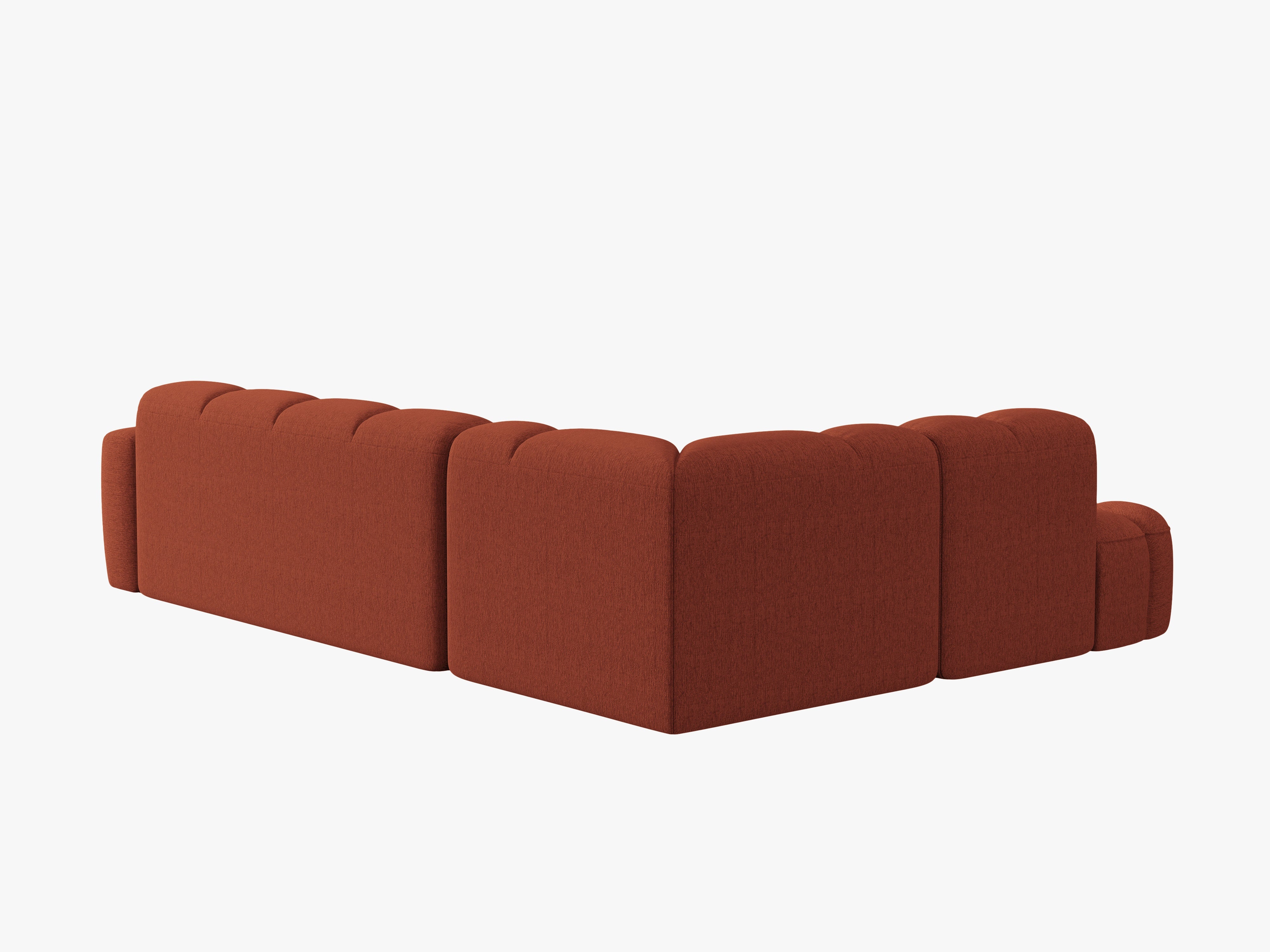 Sofa narożna lewostronna LISA terracotta szenil