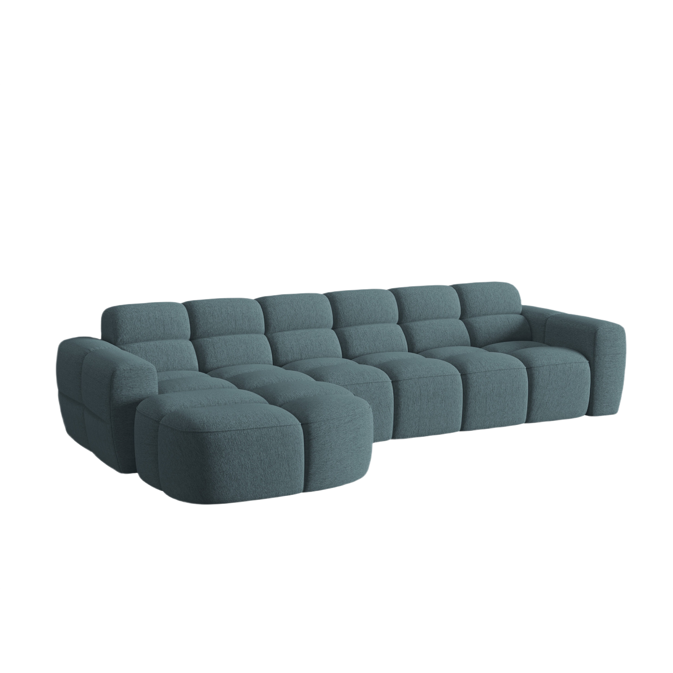 Left-sided corner sofa LISA light blue chenille [Monika] [Julia spr]