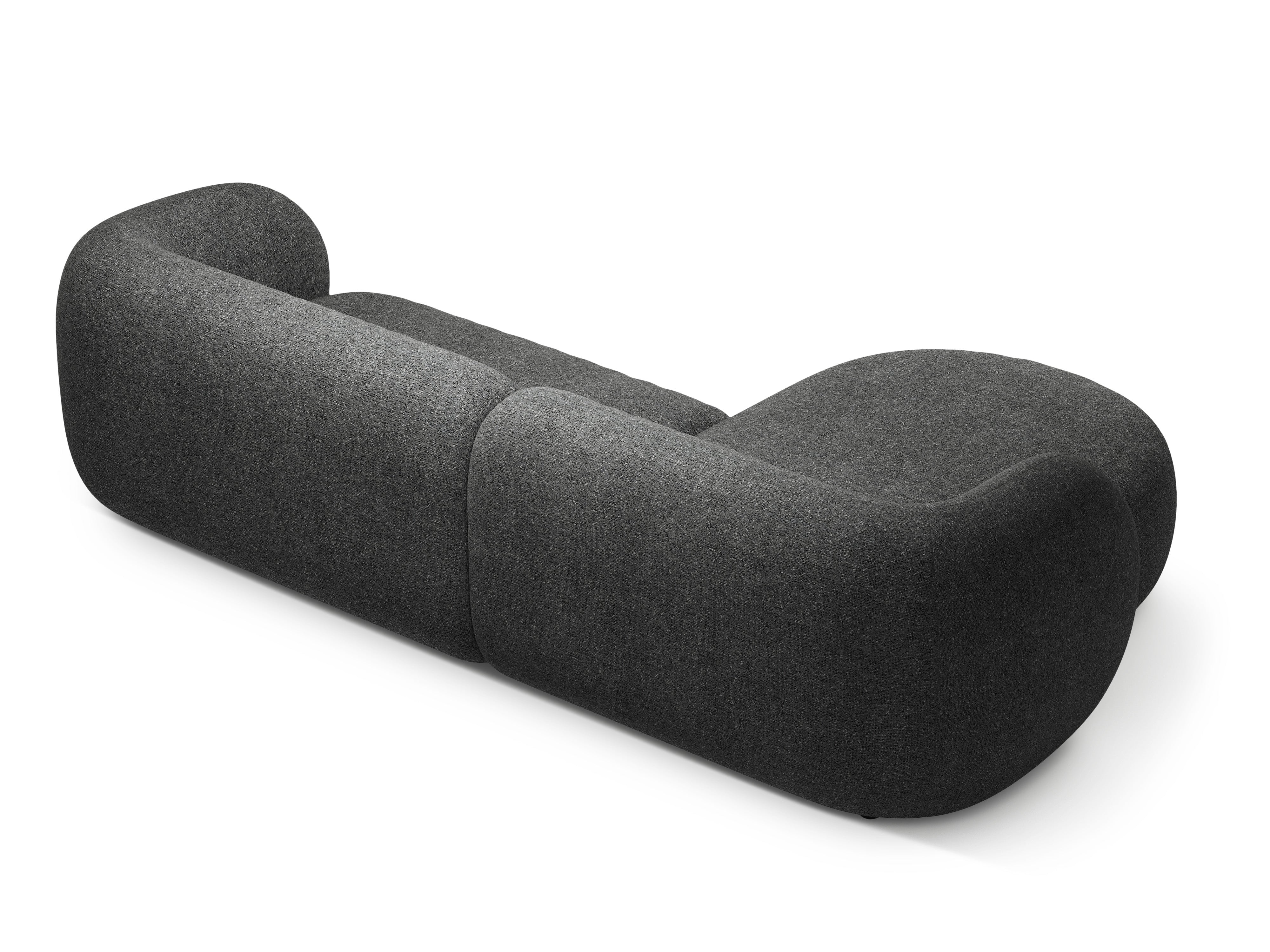 Linksseitiges 3-Sitzer-Sofa KATE dunkelgrau Melange