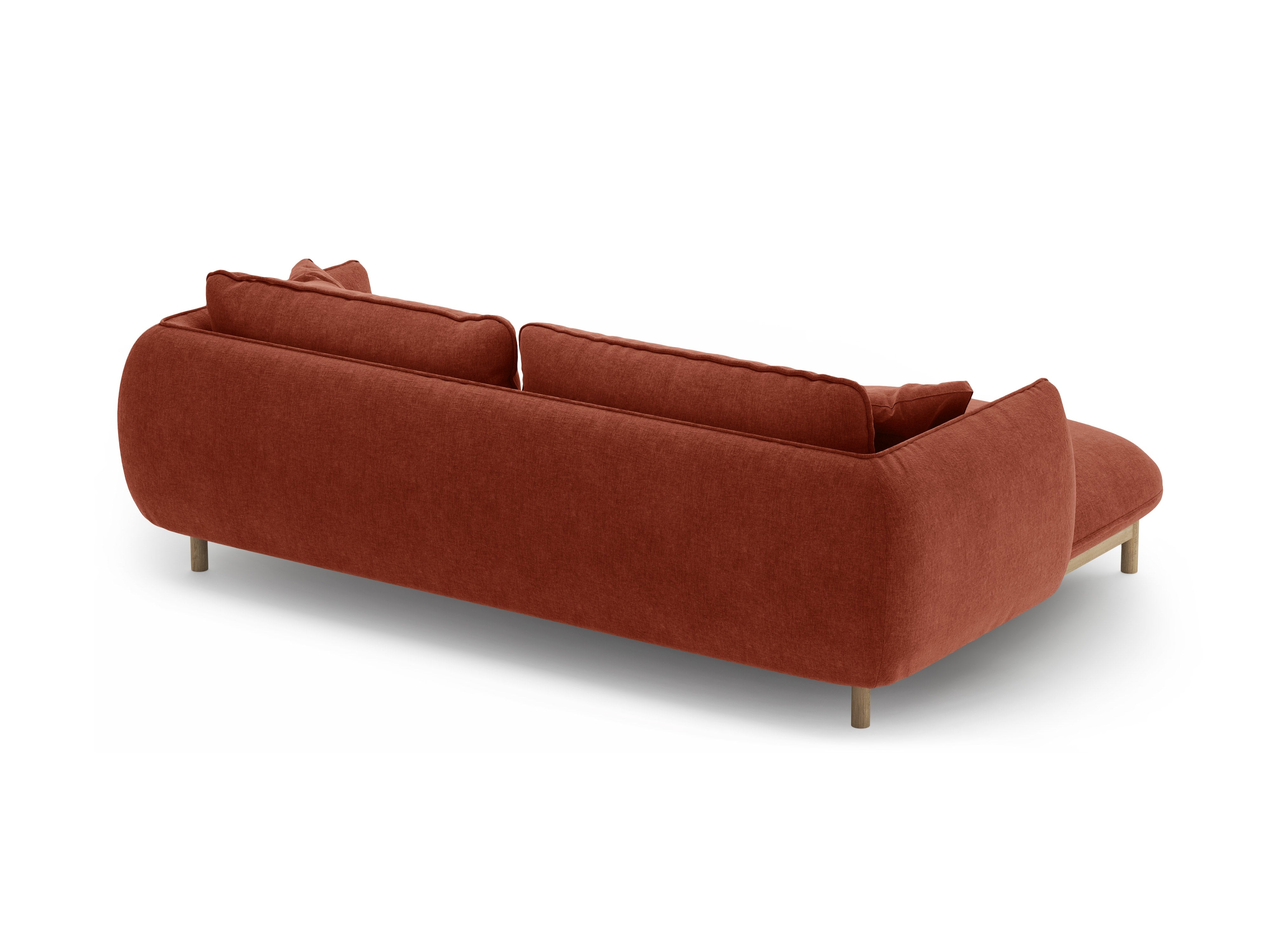 Left-sided corner sofa ADA in chestnut chenille