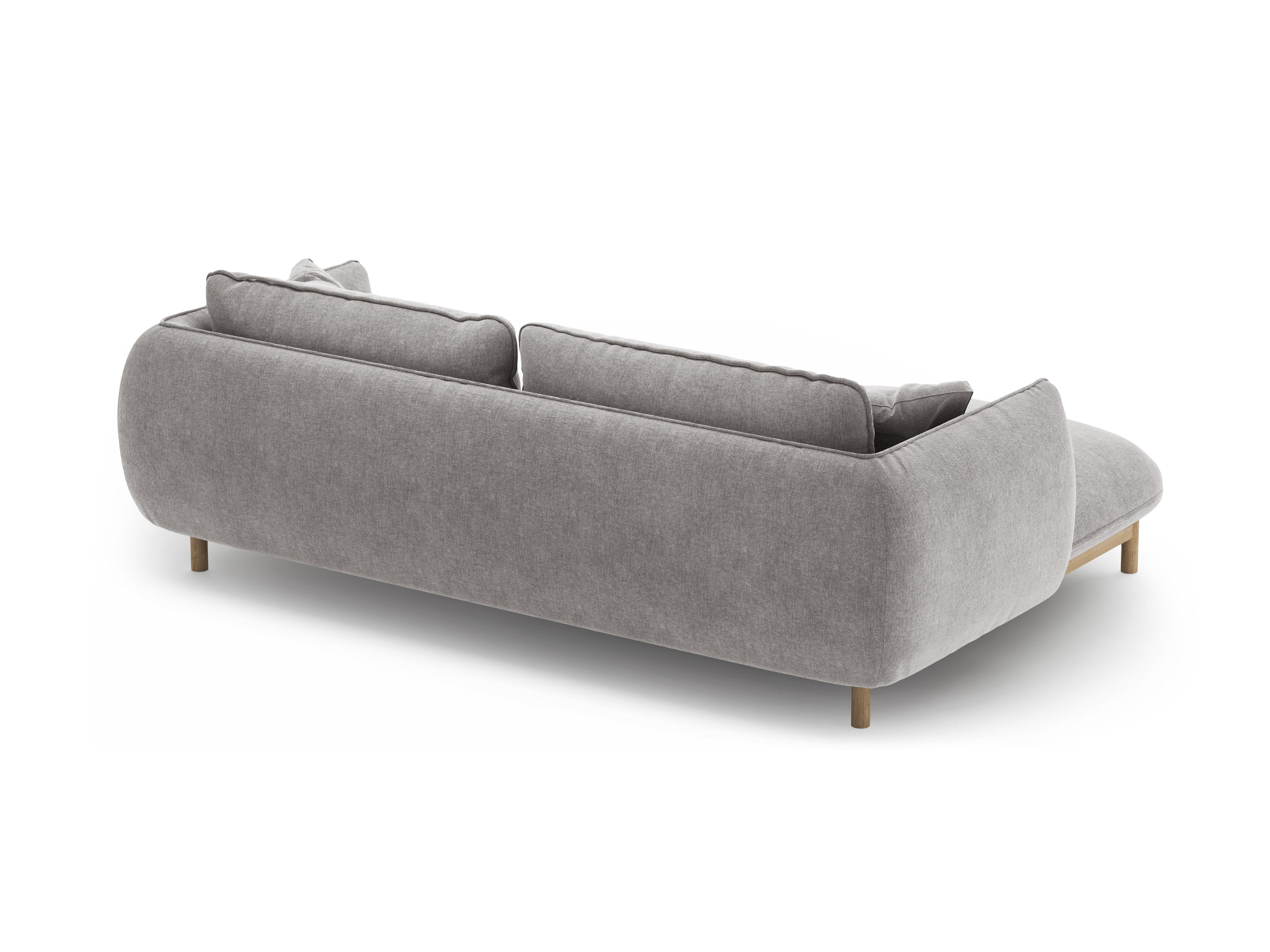 Left-sided corner sofa ADA light gray chenille