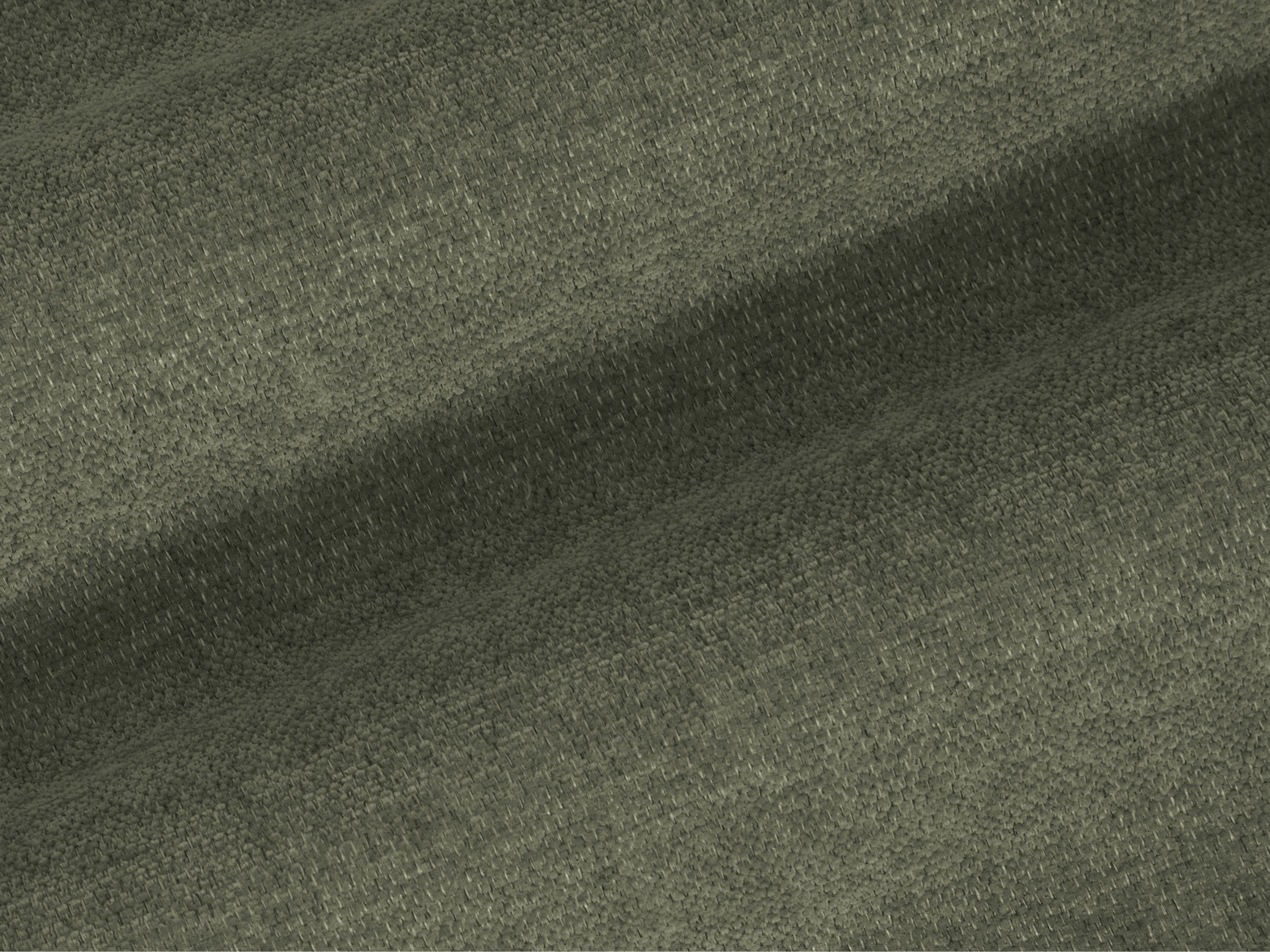 Linker L-förmiger Ecksofa BEMY in olivgrünem Chenille