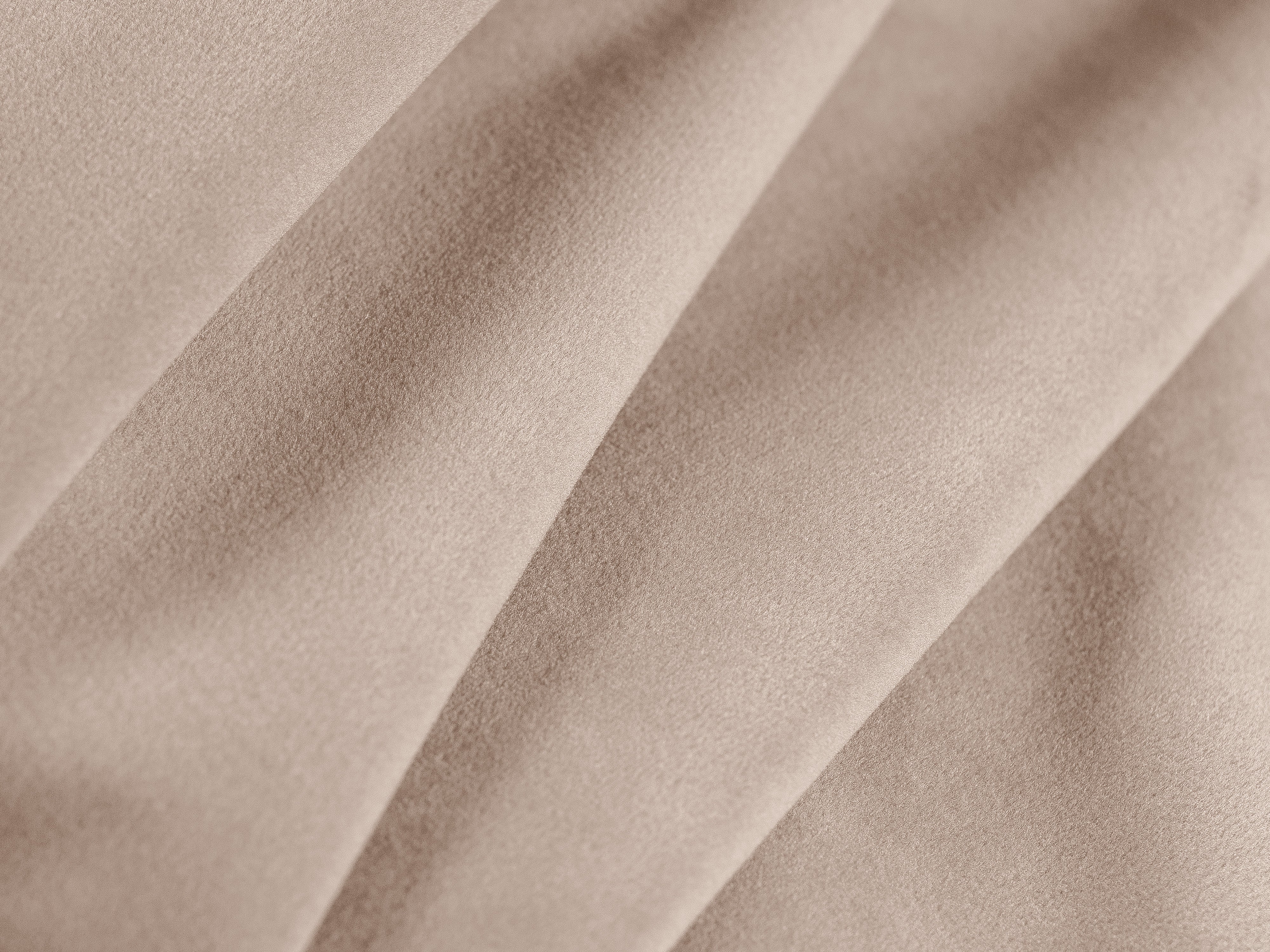 Beiger, linksseitiger L-förmiger Samt-Ecksofa BEMY