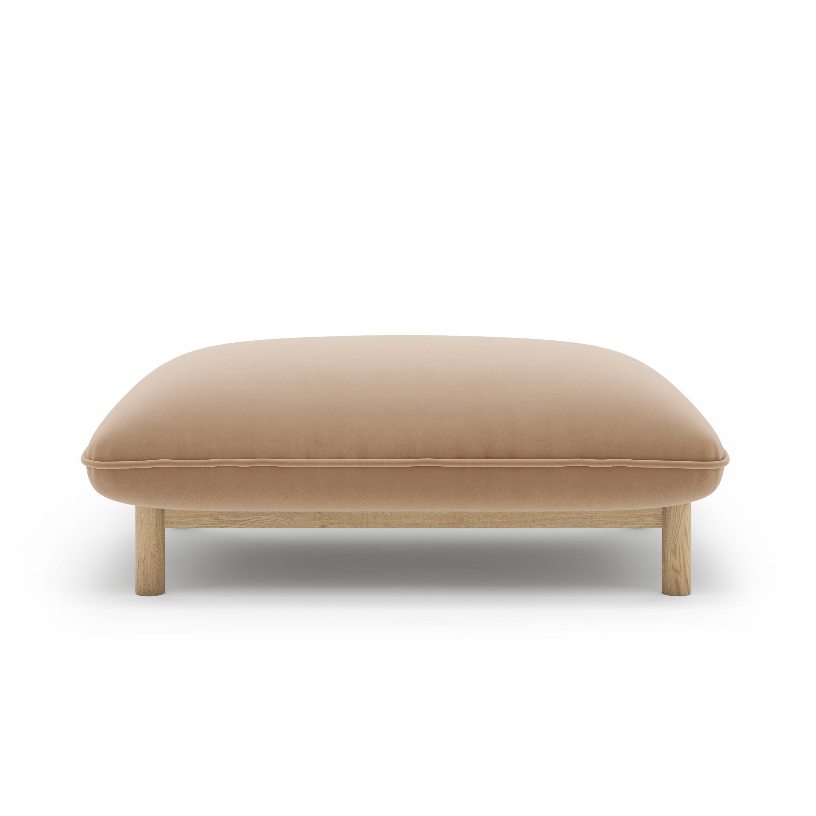 Puf aksamitny ADA piaskowy