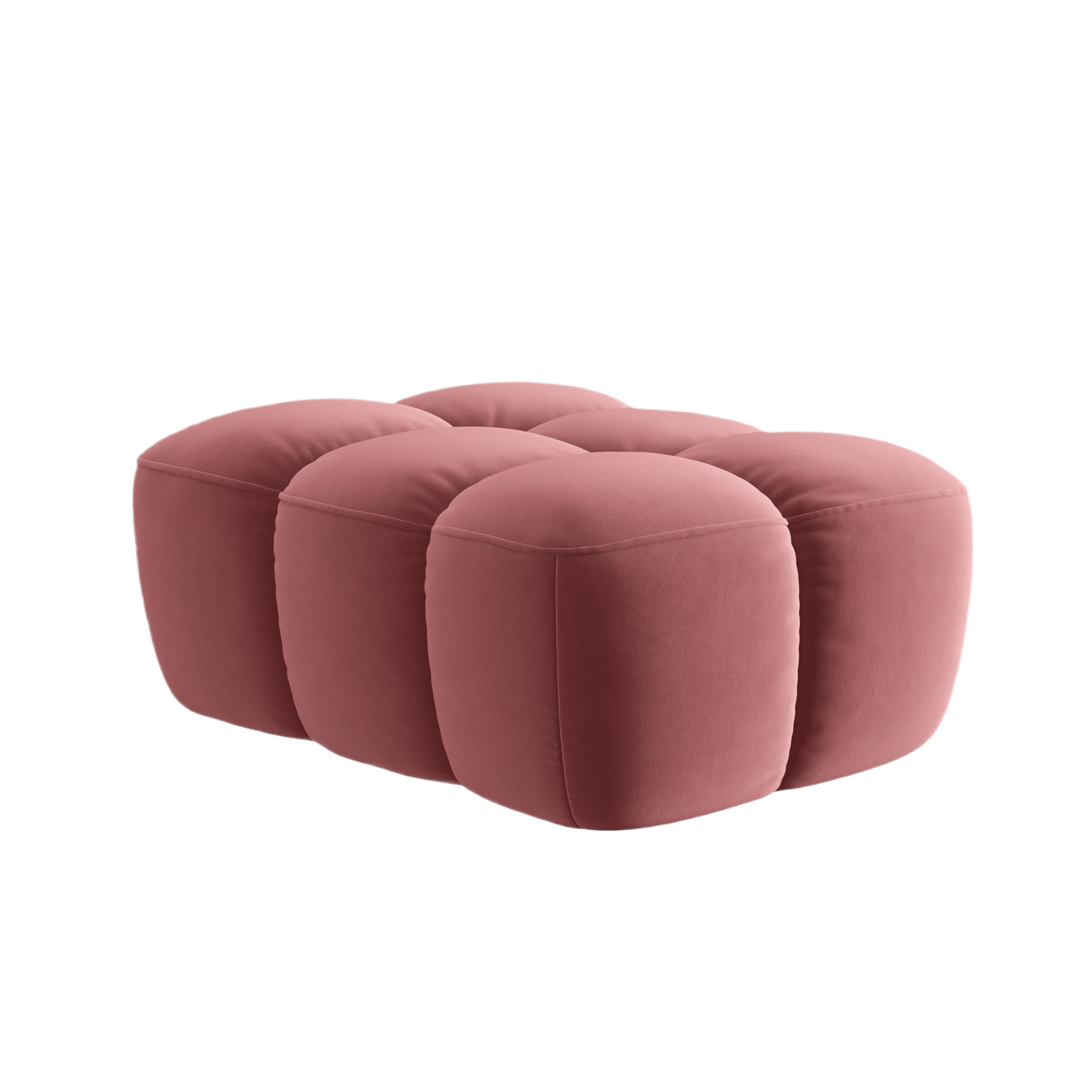 Pink Velvet Pouf LISA