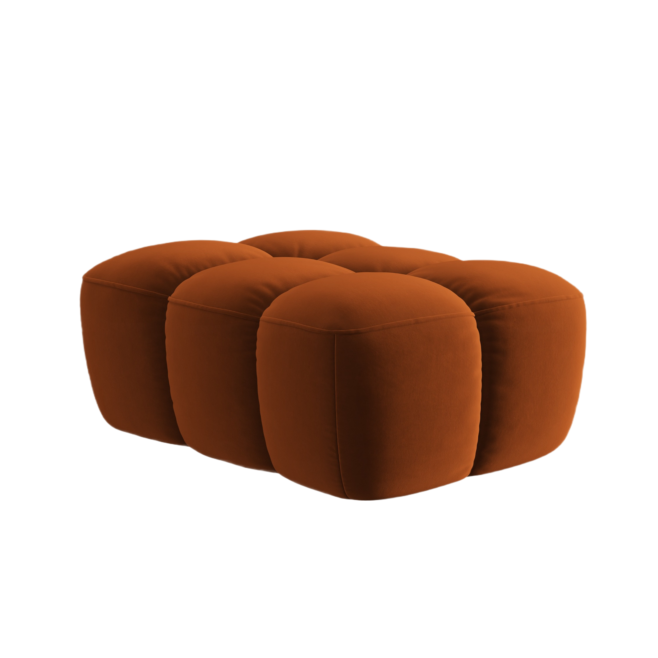 Velvet pouf LISA terracotta