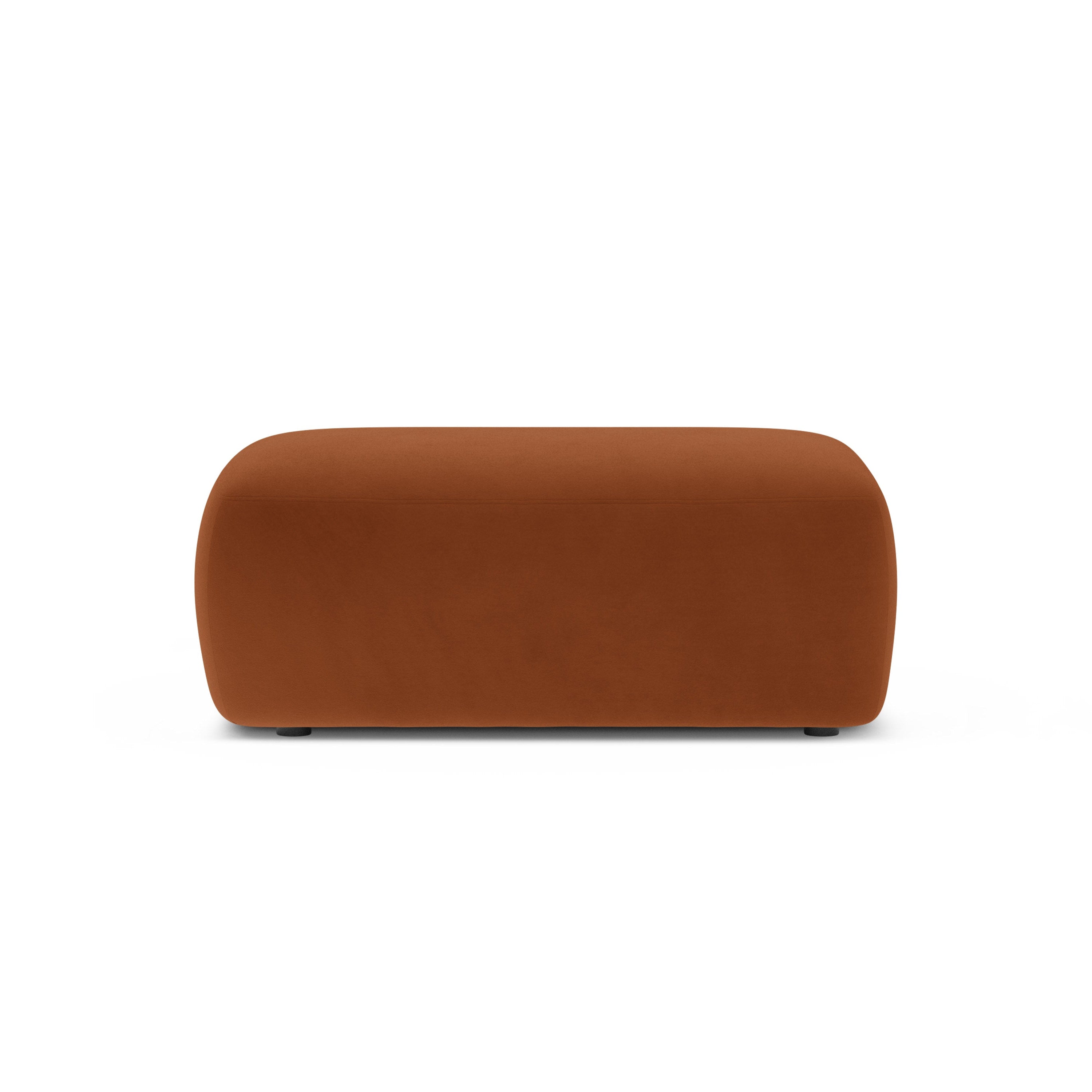 Puf prostokątny aksamitny KATE terracotta