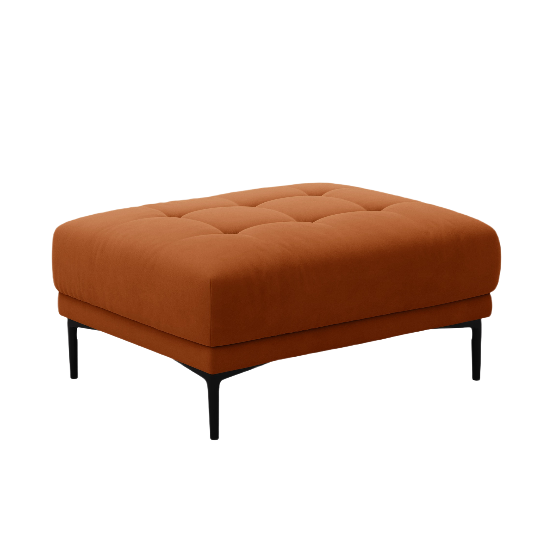 Velvet pouf BEMY terracotta