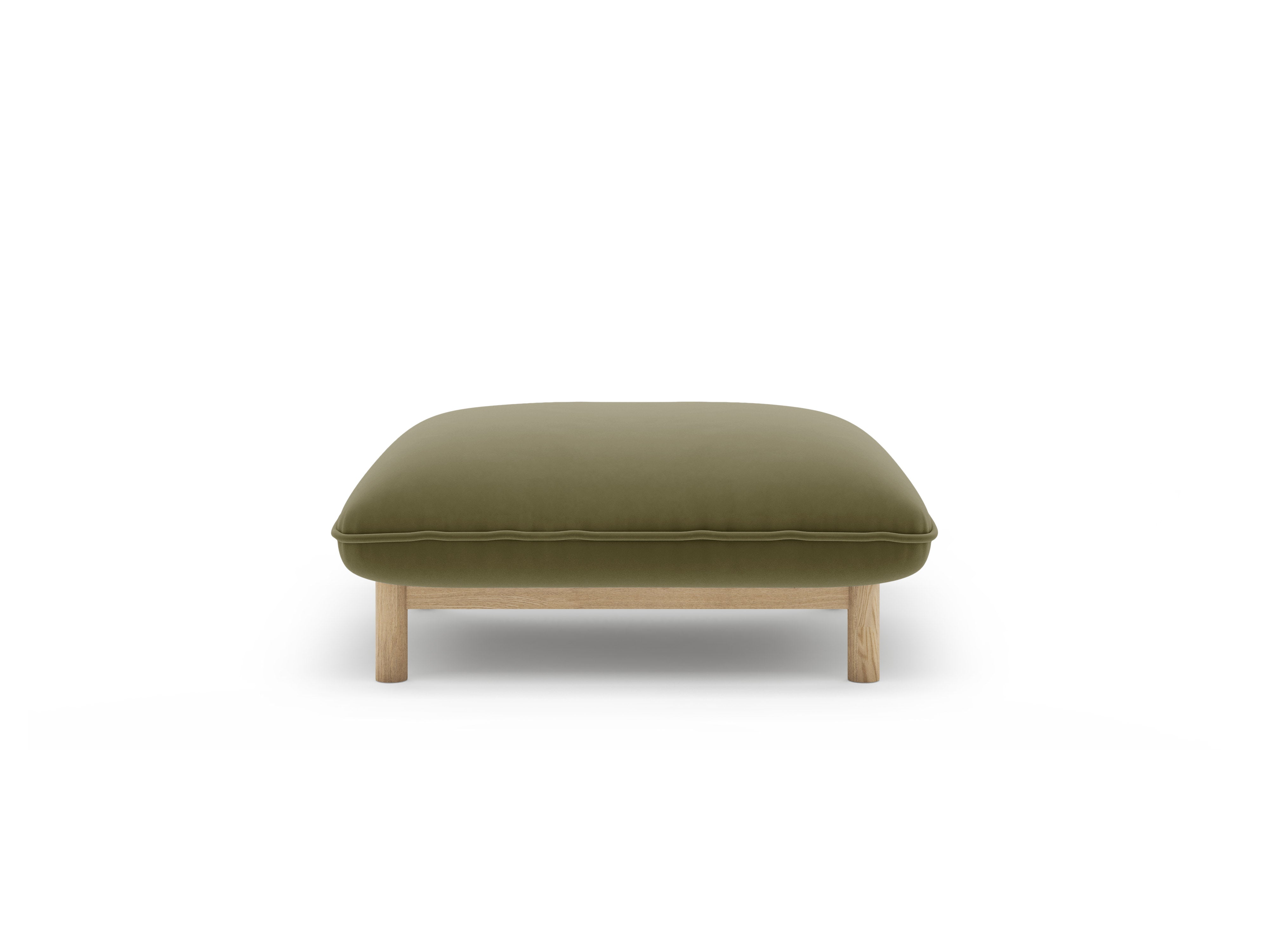 ADA Light Green Velvet Pouf