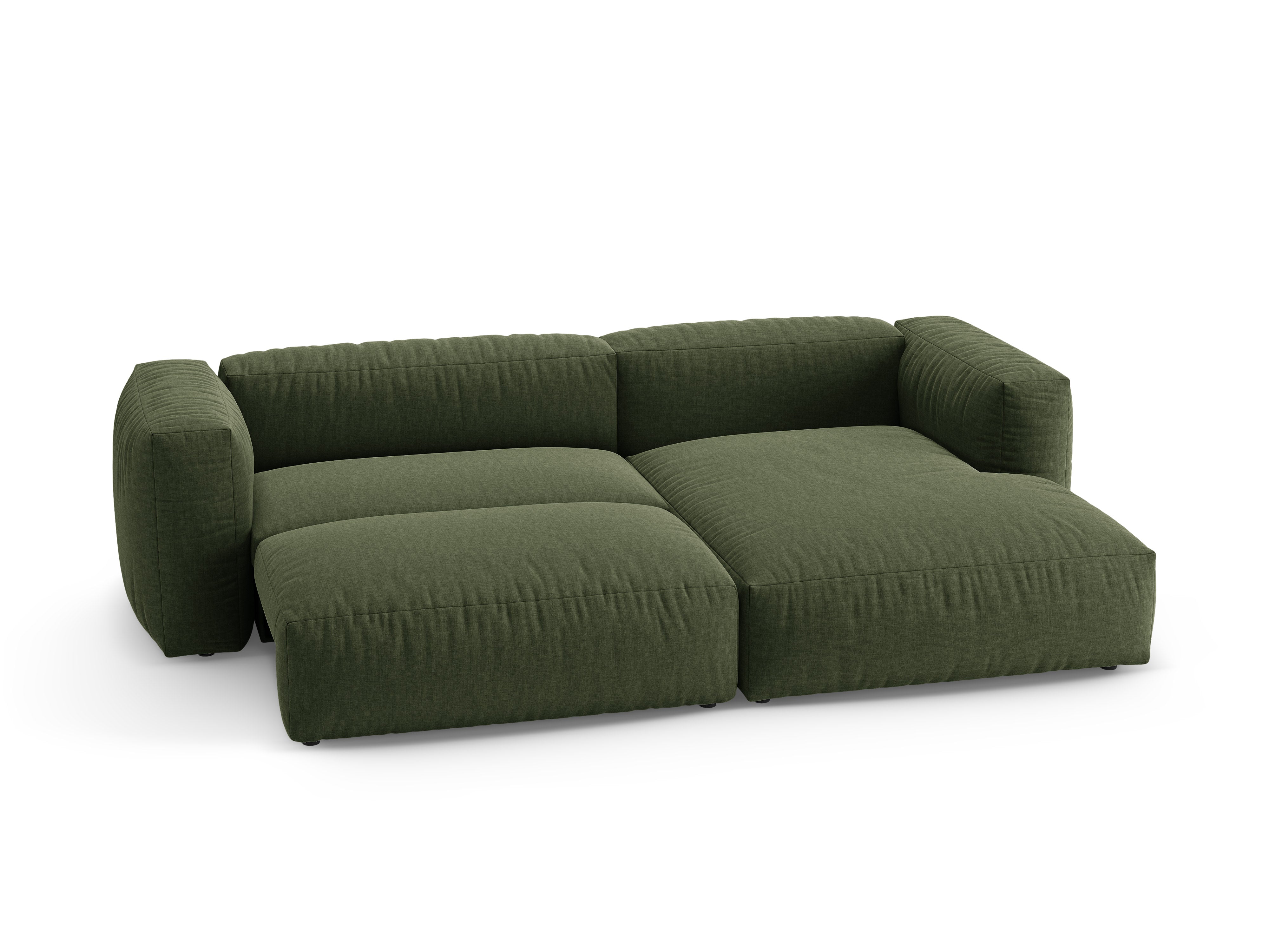 Narożnik prawostronny z funkcją spania MARTINA zielony