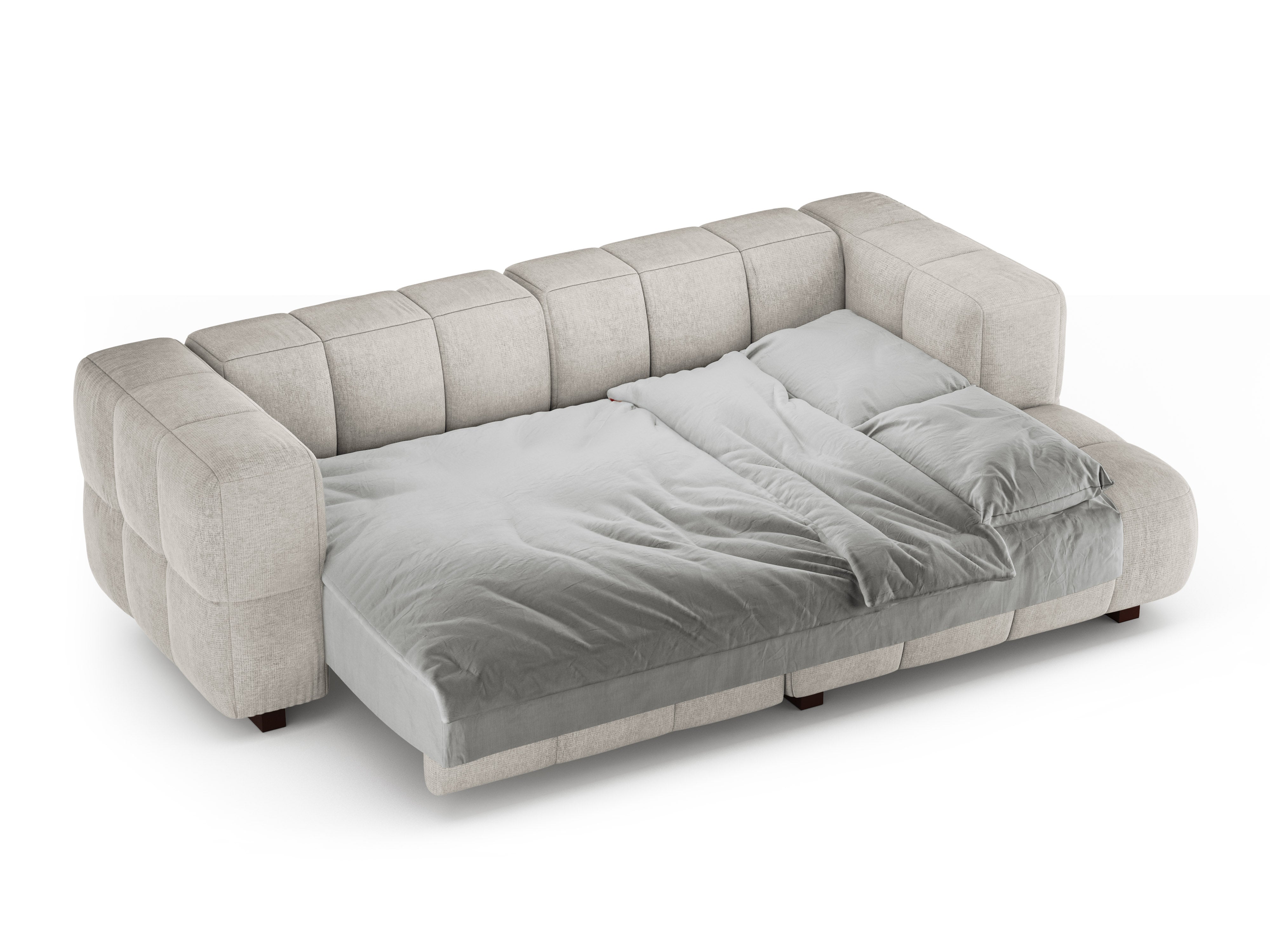 Right-facing corner sofa bed PUMA beige