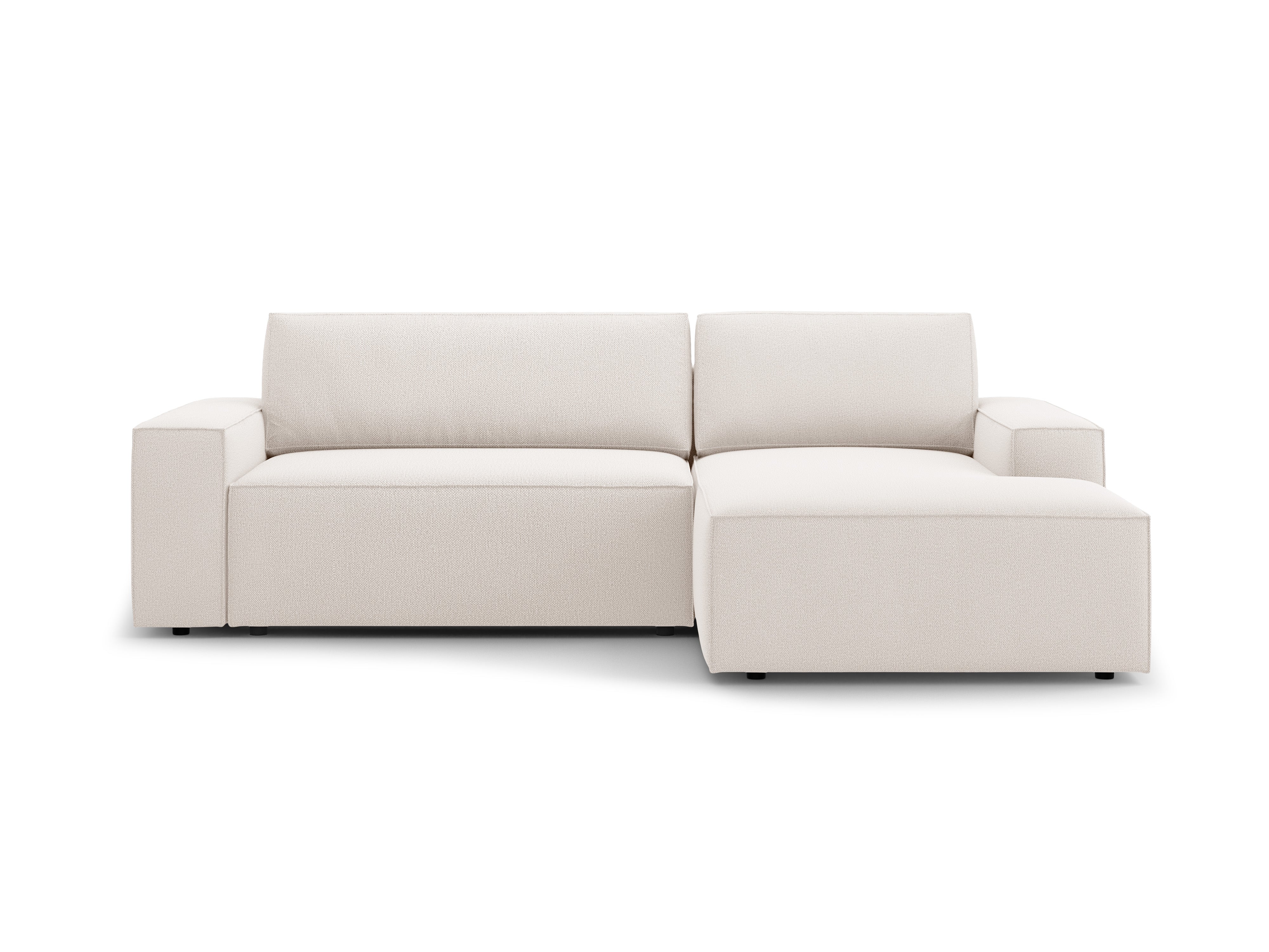 Rechtsseitige Schlafcouch JODIE in hellem Beige