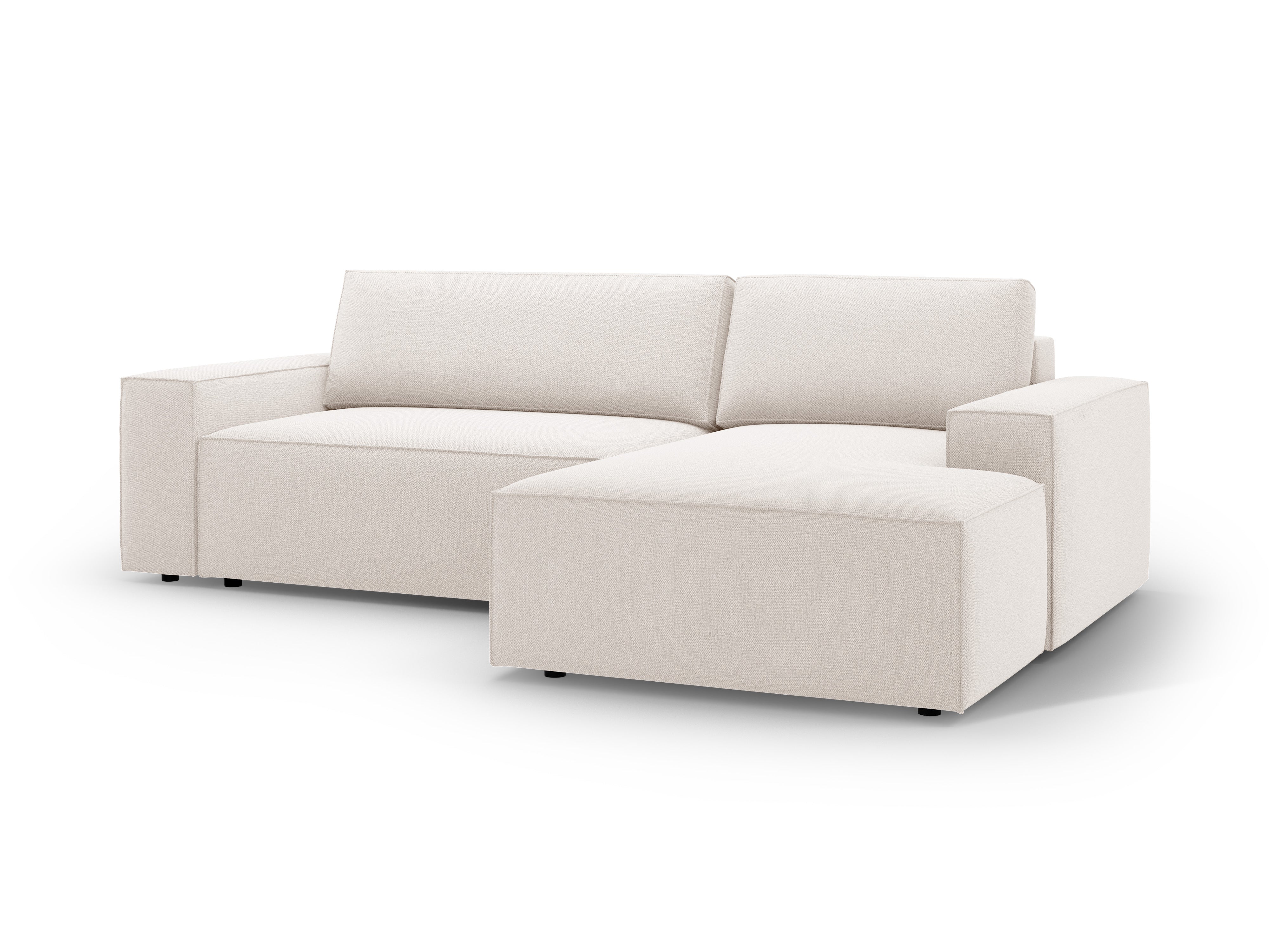 Rechtsseitige Schlafcouch JODIE in hellem Beige