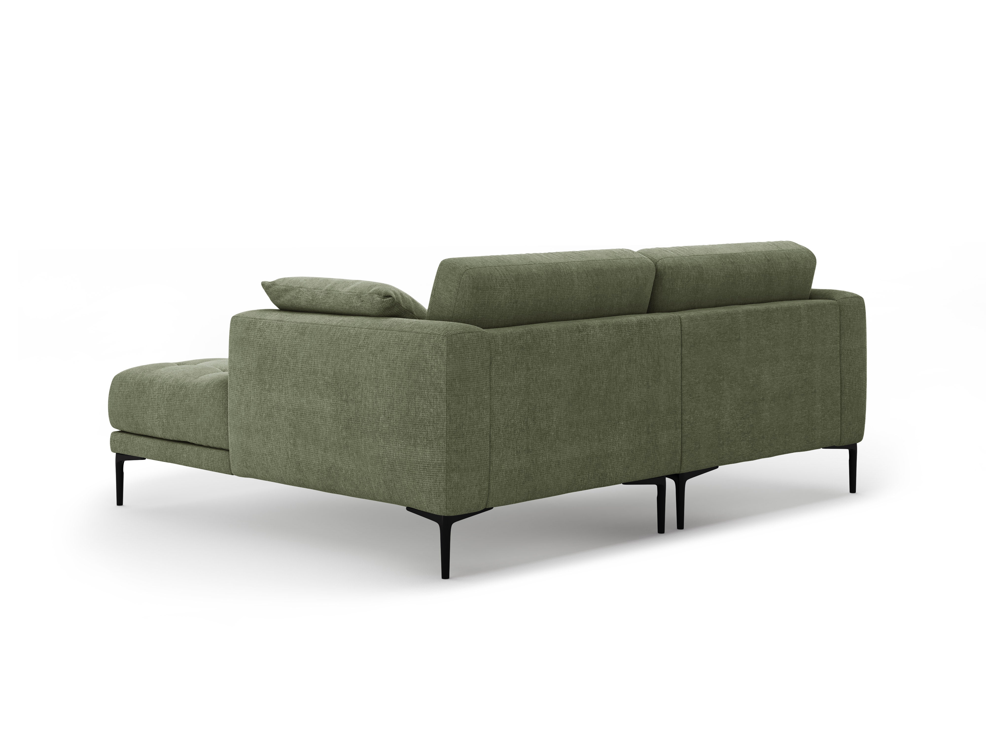 Ecksofa rechts BEMY olivgrüner Chenille
