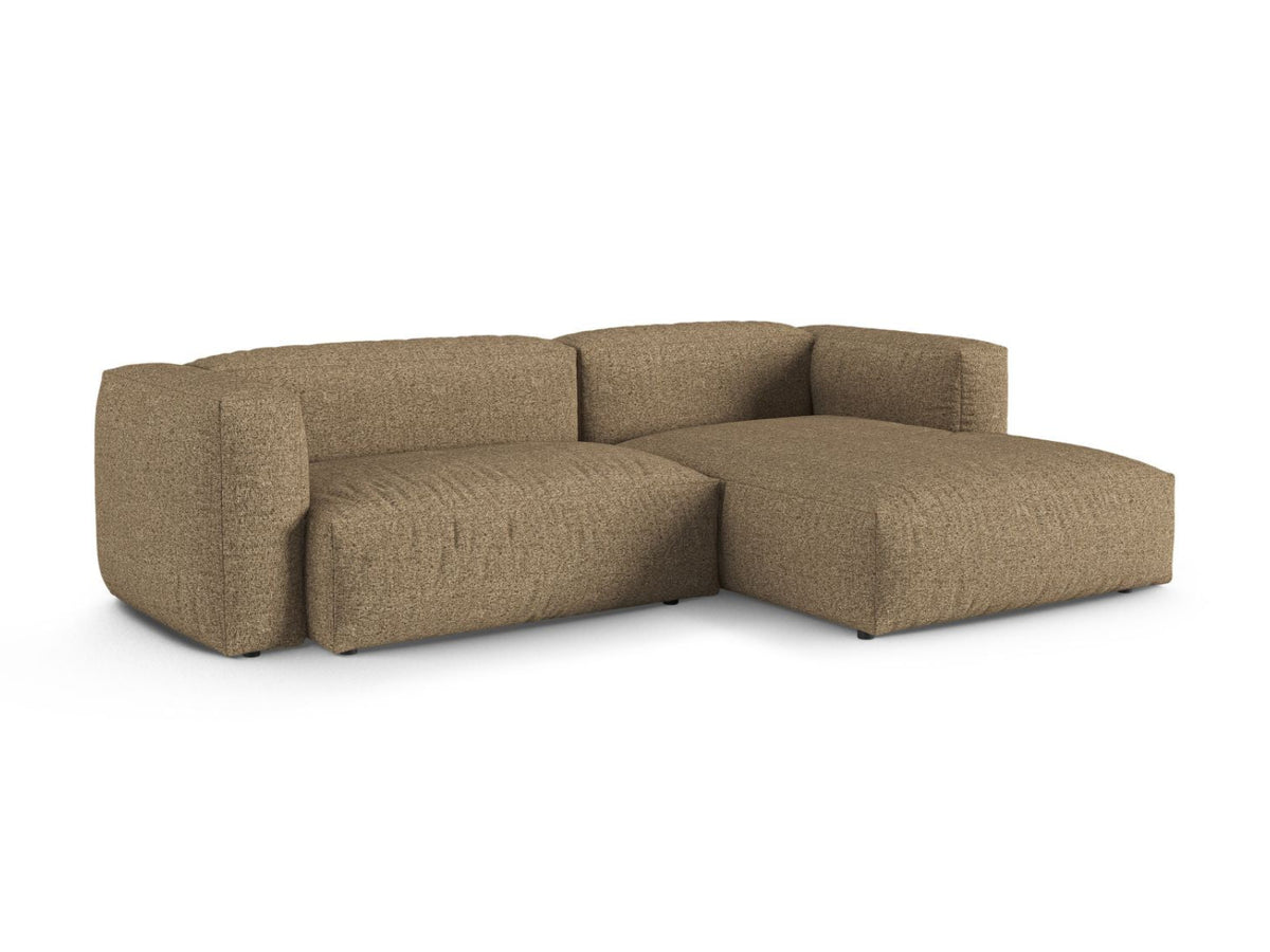 Narożnik prawostronny 2-osobowy XL MARTINA cappuccino boucle – ujęcie boczne