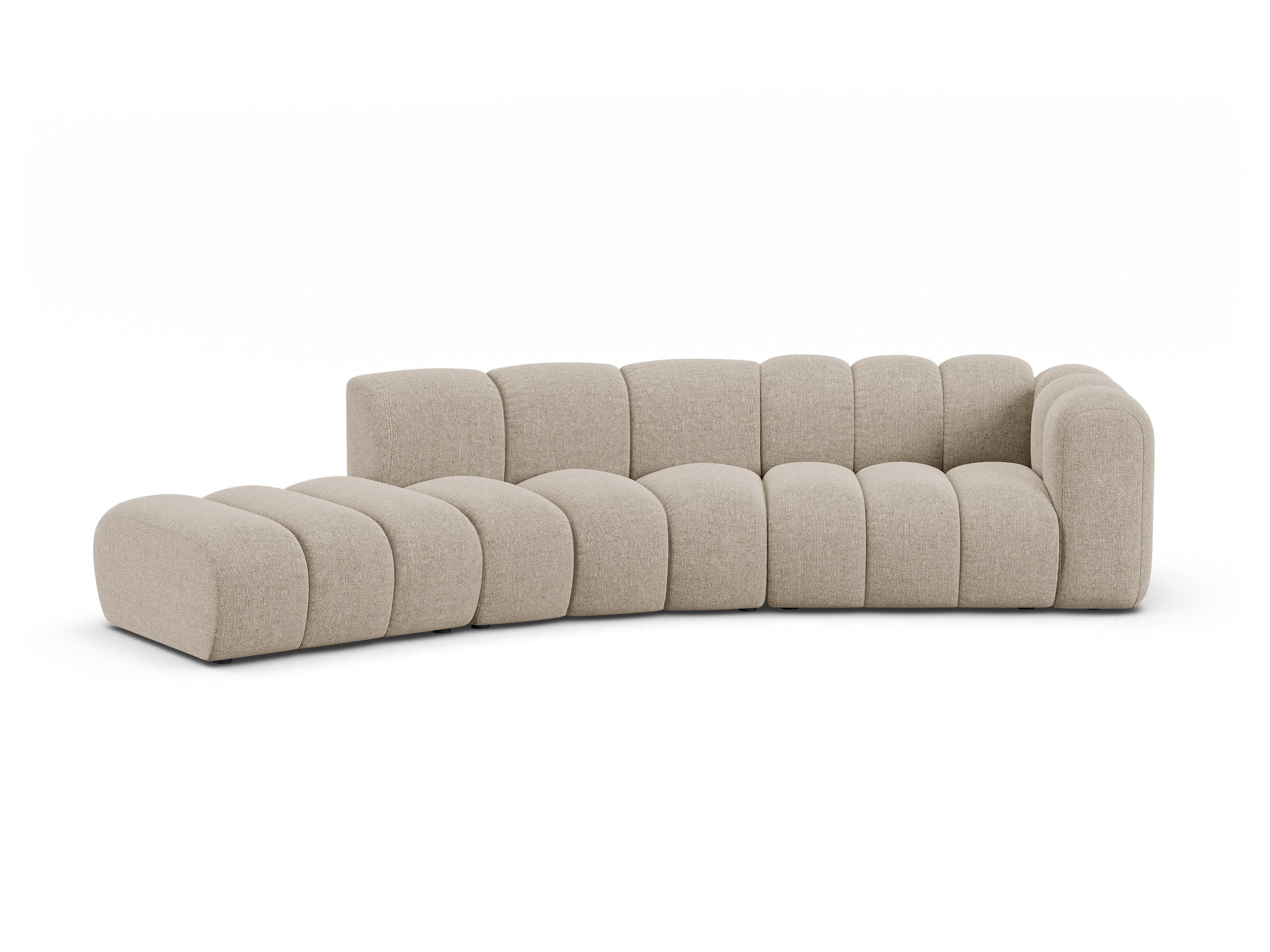 Sofa 5-osobowa lewostronna LUPINE beżowy szenil