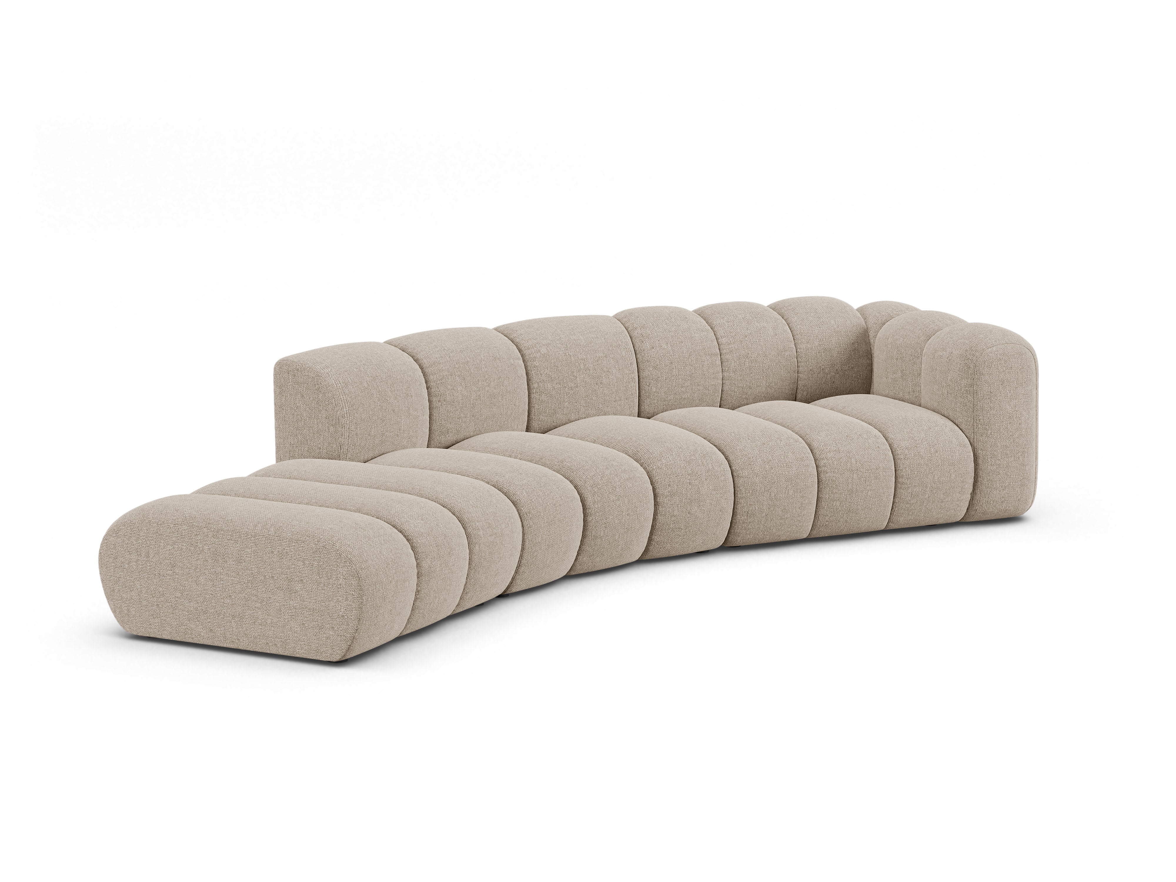 Sofa 5-osobowa lewostronna LUPINE beżowy szenil