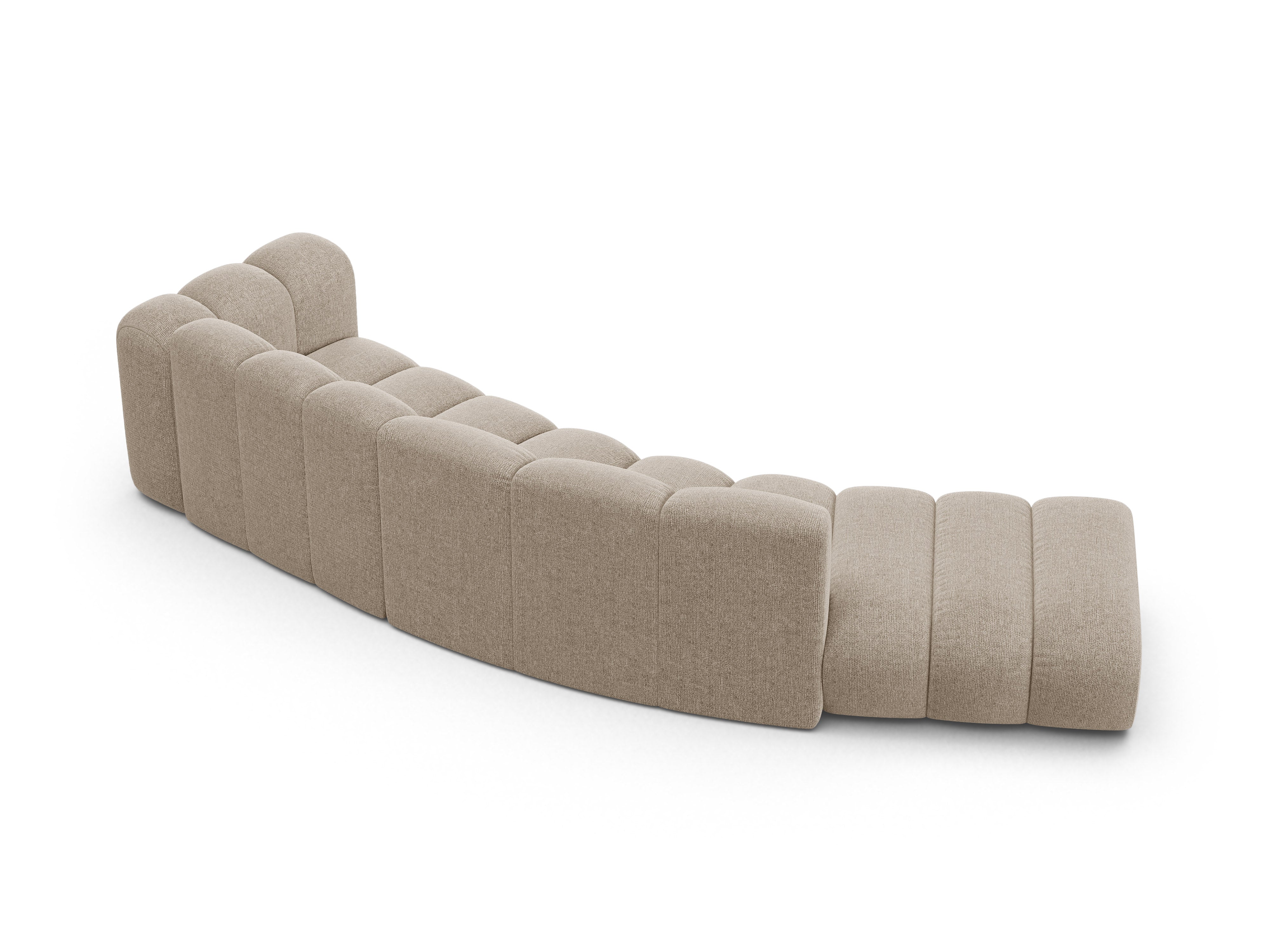 Sofa 5-osobowa lewostronna LUPINE beżowy szenil
