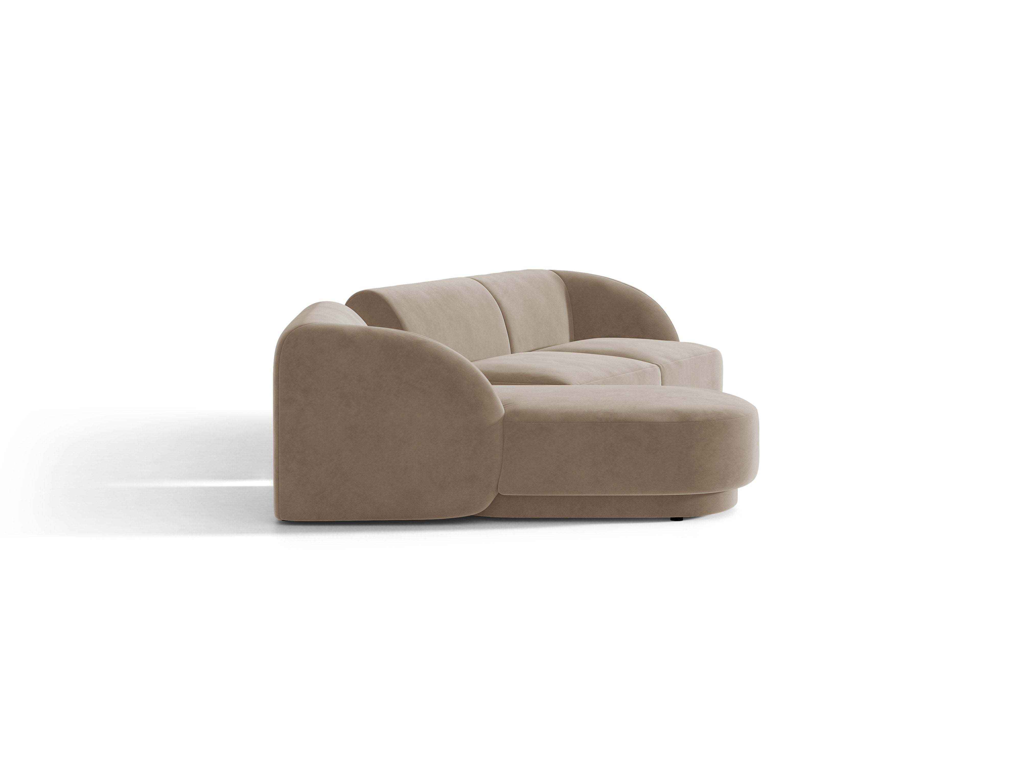 Narożnik modułowy ze stolikiem 3-osobowy lewostronny MILEY cappuccino – sofa narożna