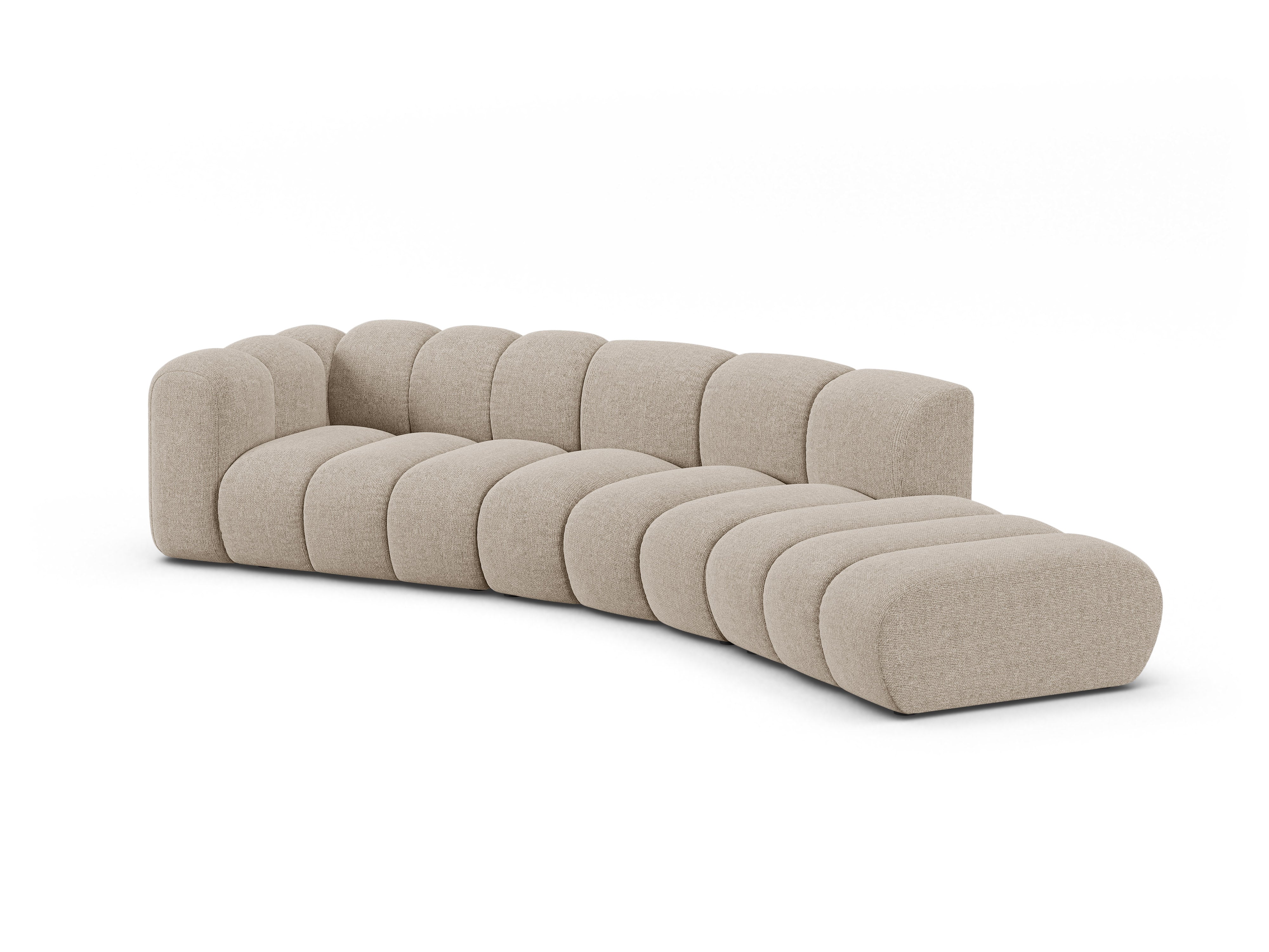 Sofa 5-osobowa prawostronna LUPINE beżowy szenil