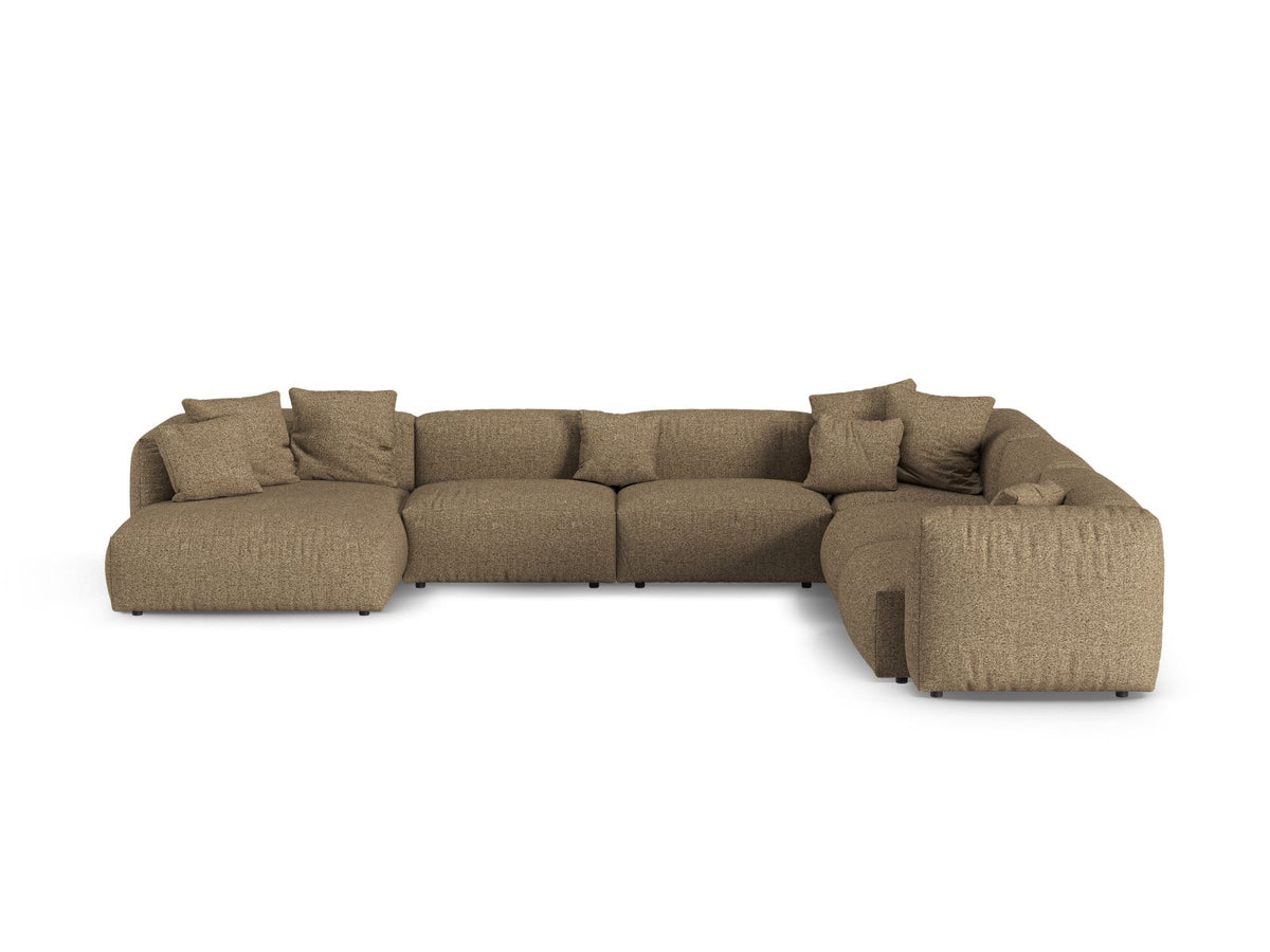 Narożnik modułowy prawostronny duży XL MARTINA cappuccino boucle – Micadoni
