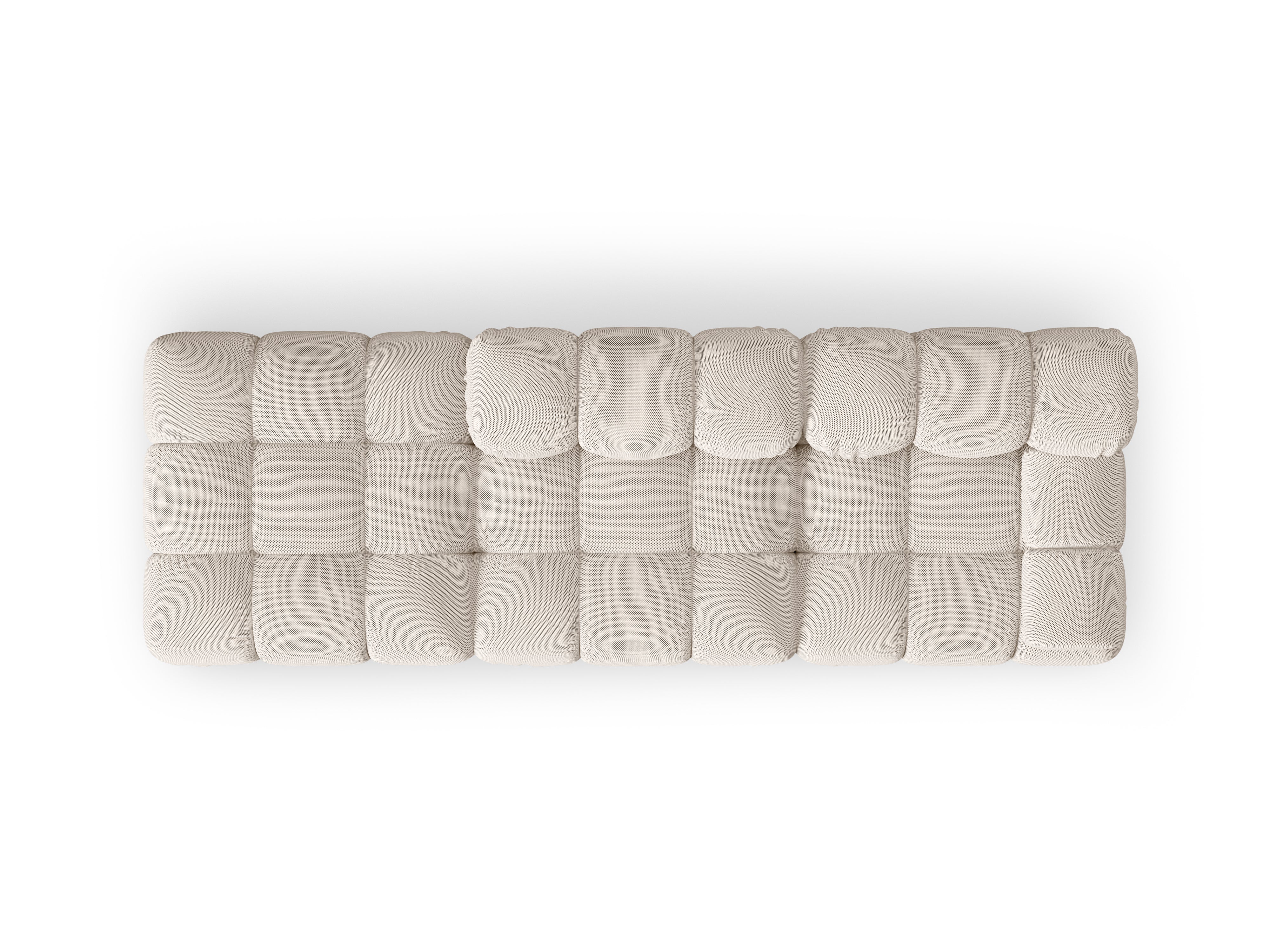 Sofa modułowa otwarta lewostronna BELLIS beżowa tkanina 3D