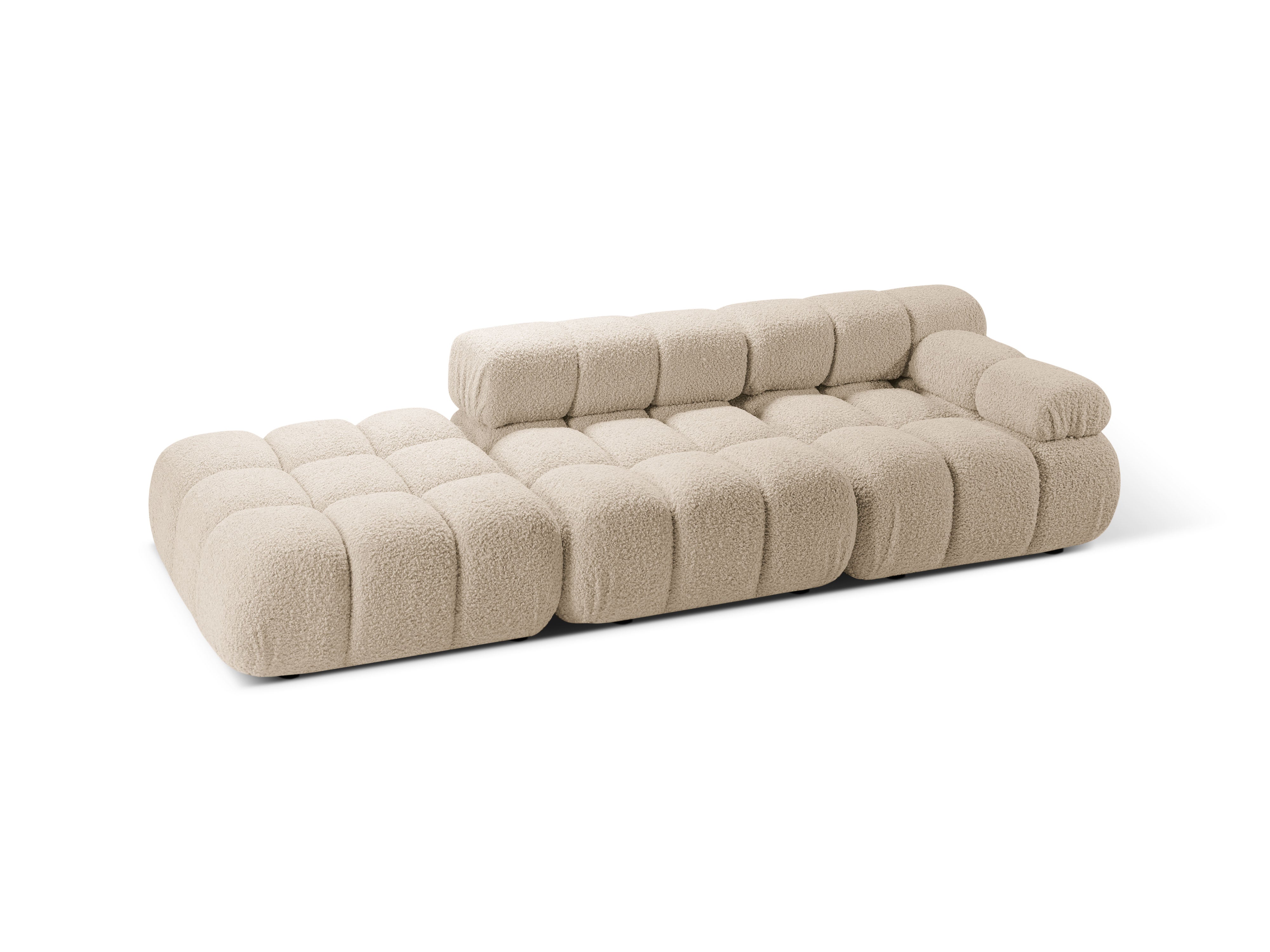 Sofa modułowa otwarta lewostronna BELLIS beżowy boucle