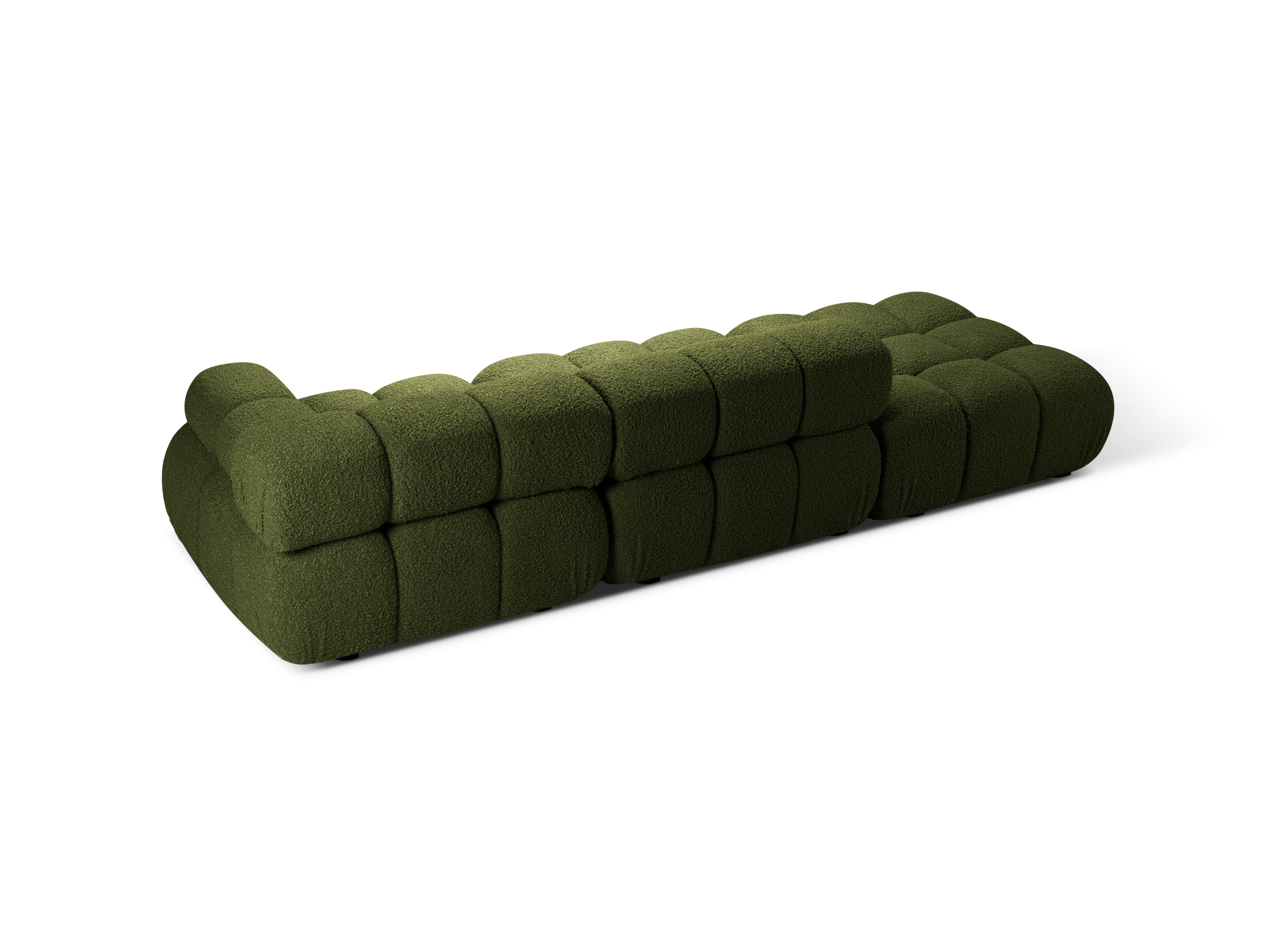 Sofa modułowa otwarta lewostronna BELLIS zielony boucle
