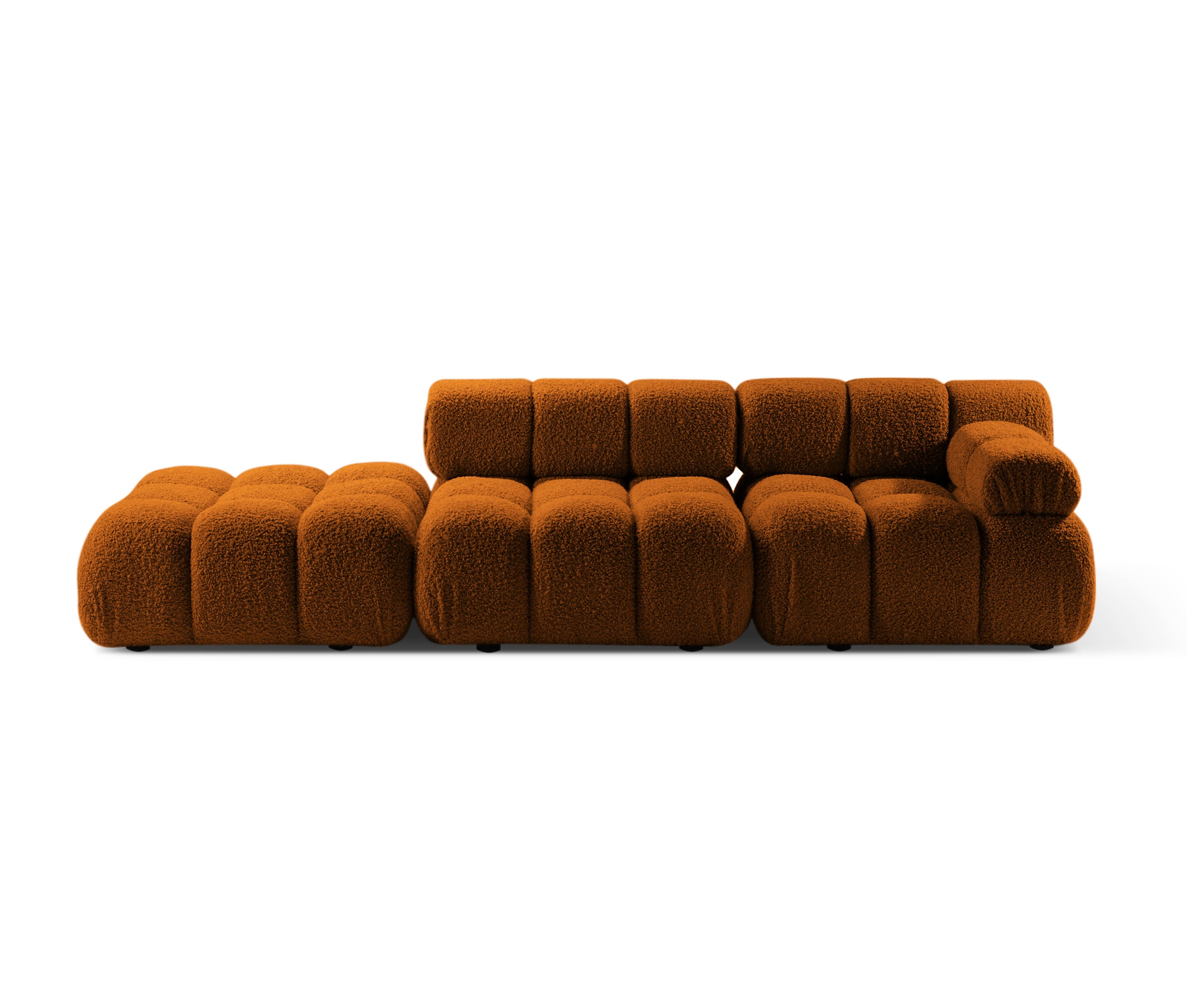 Sofa modułowa otwarta lewostronna BELLIS ceglany boucle