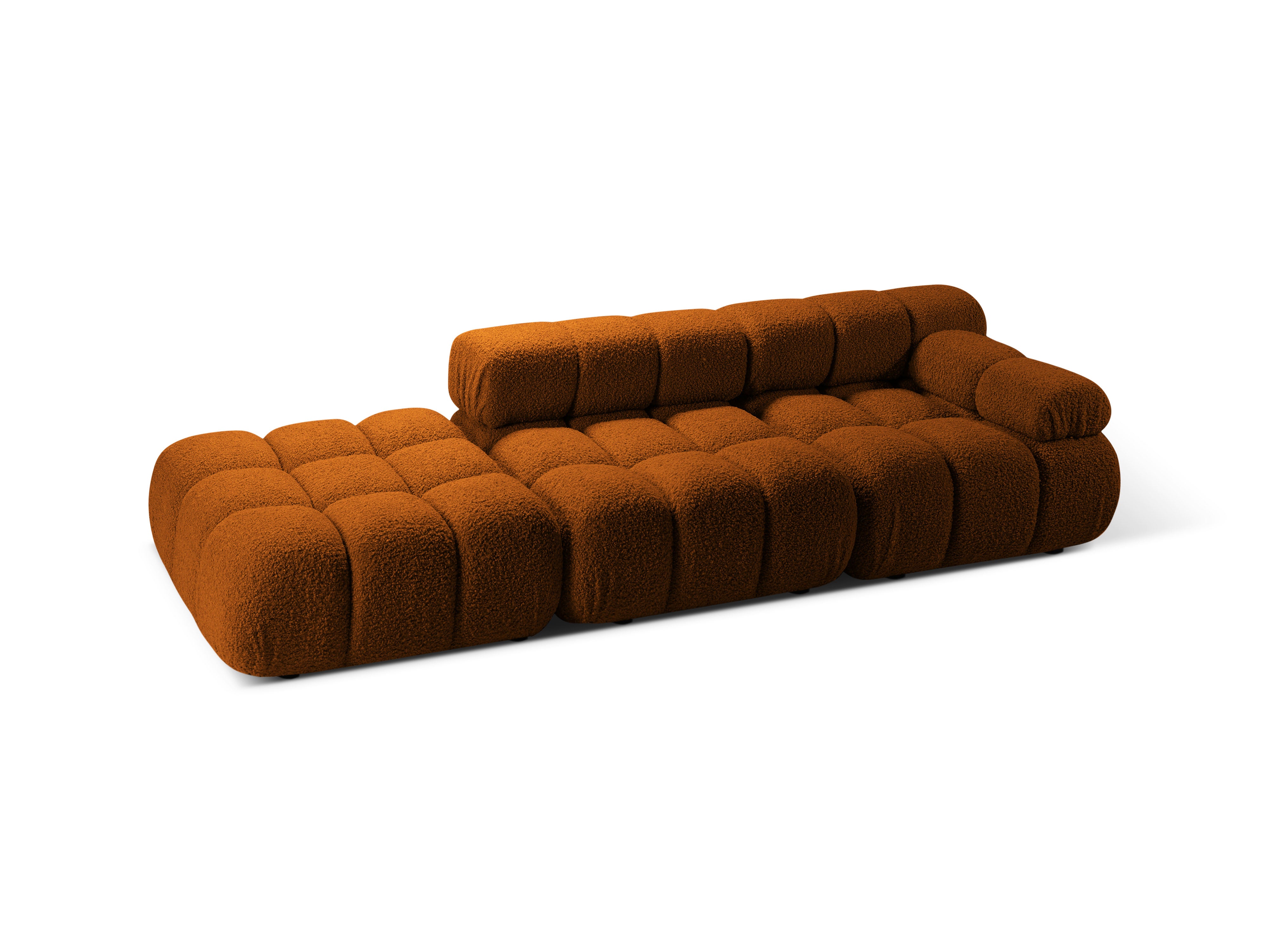 Sofa modułowa otwarta lewostronna BELLIS ceglany boucle