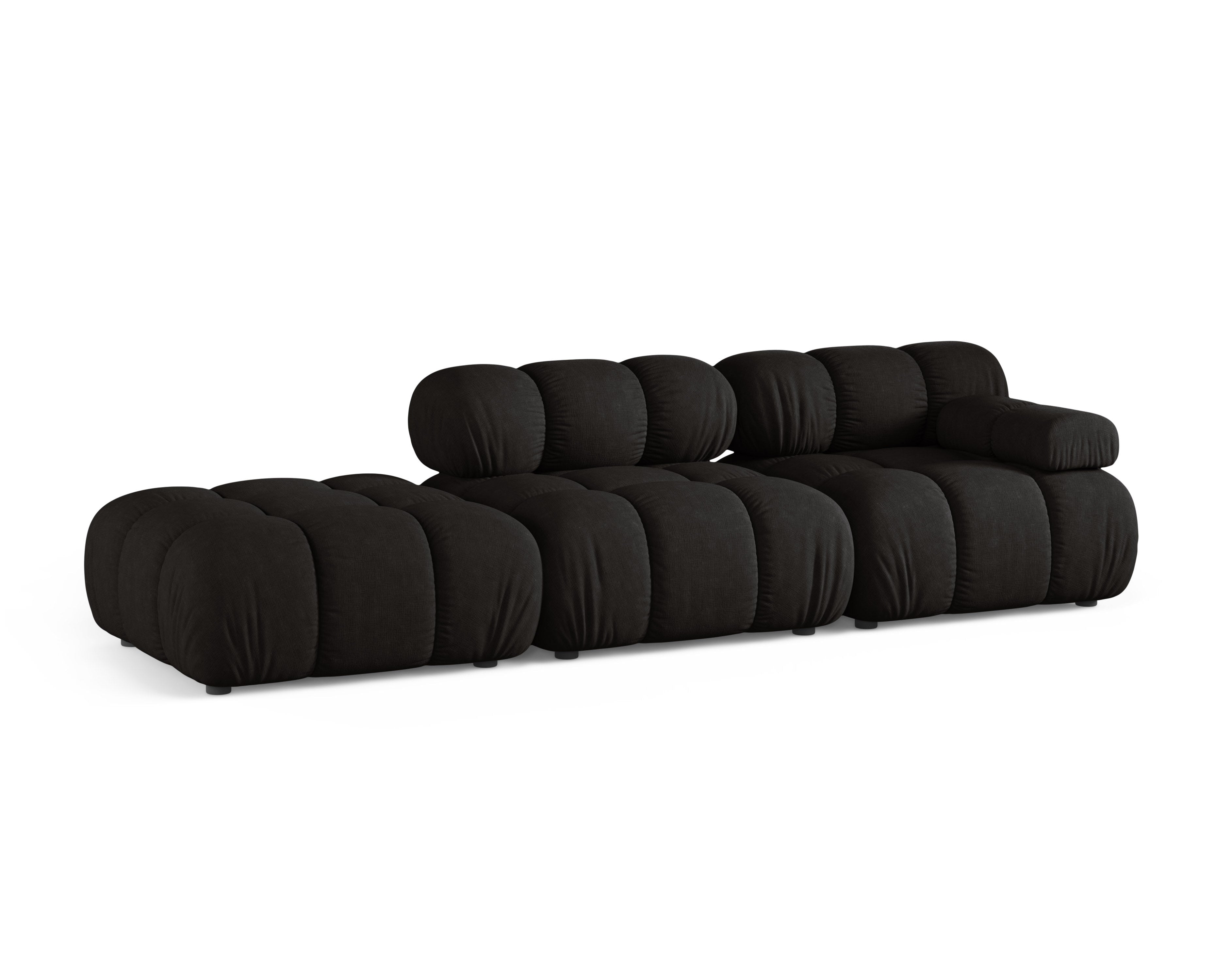 Sofa modułowa otwarta lewostronna BELLIS czarny