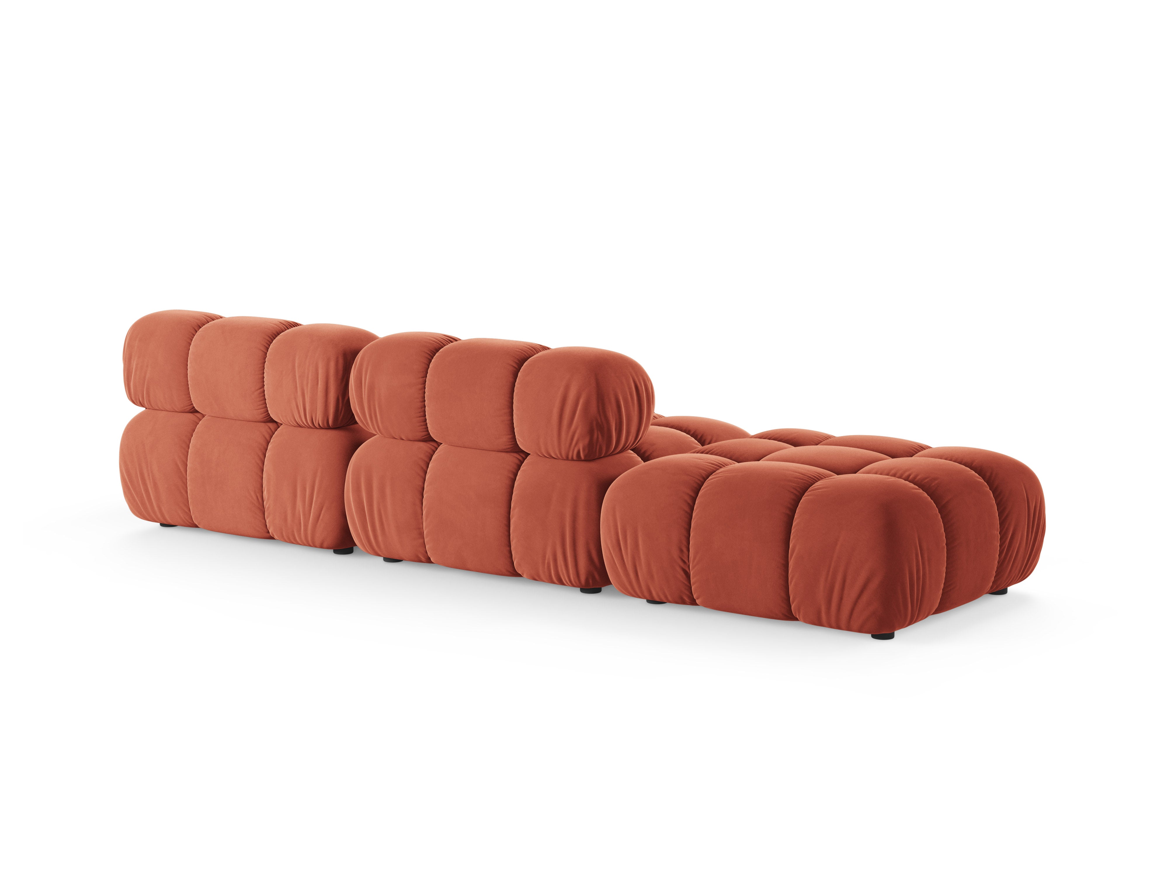Sofa modułowa otwarta lewostronna BELLIS koralowy welur